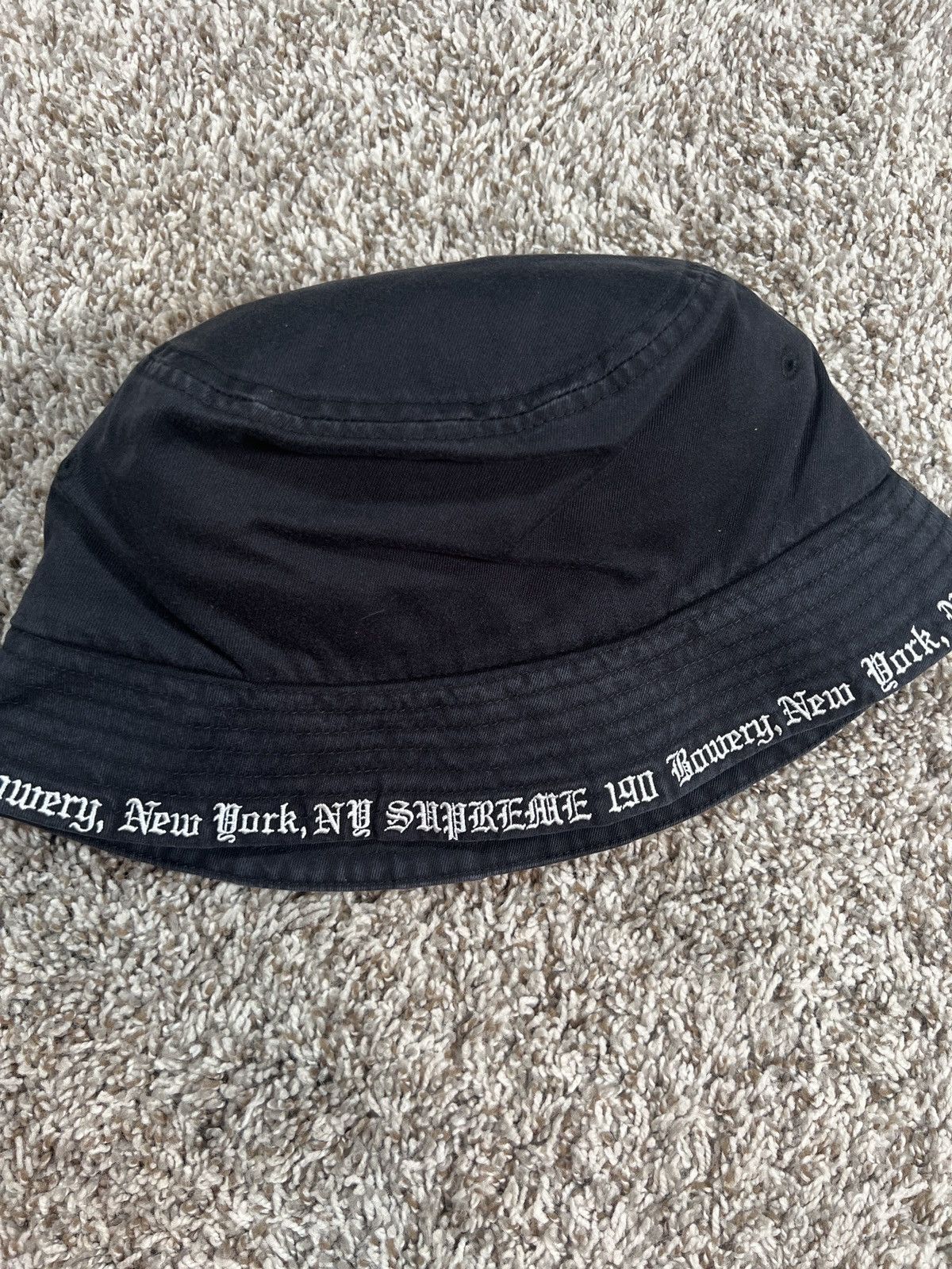 Supreme Supreme Brim text Bucket hat black Size ONE SIZE - 2 Thumbnail