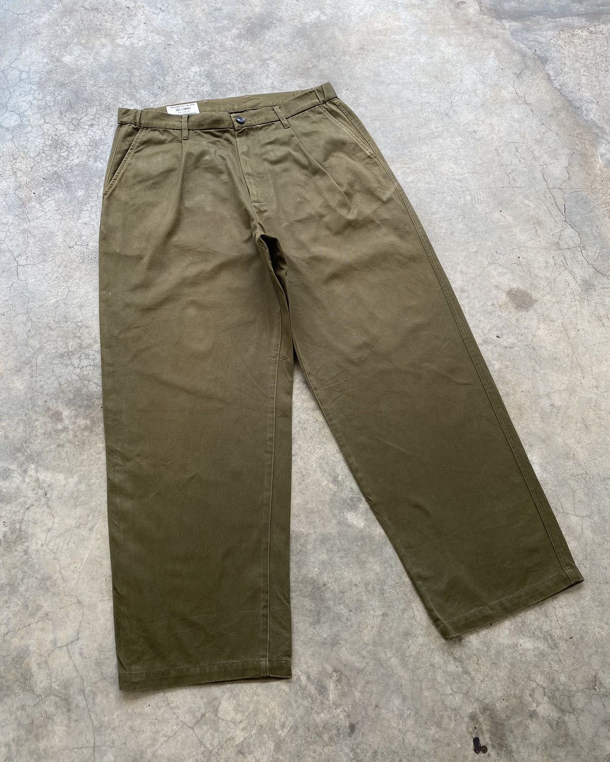 RAGEBLUE 🔥RAGEBLUE TYPE II TWILL COTTON WIDE TROUSERS PANTS Size US 33 - 3 Thumbnail