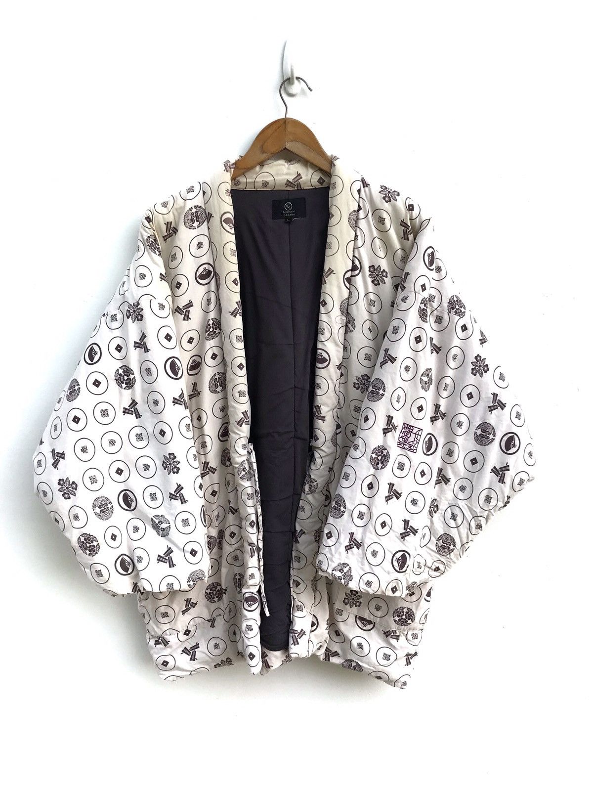 image of Kimono Japan Dragon Vintage Hiromichi Nakano Quilted Kimono Visvim Kapital in Cream (Size Large)