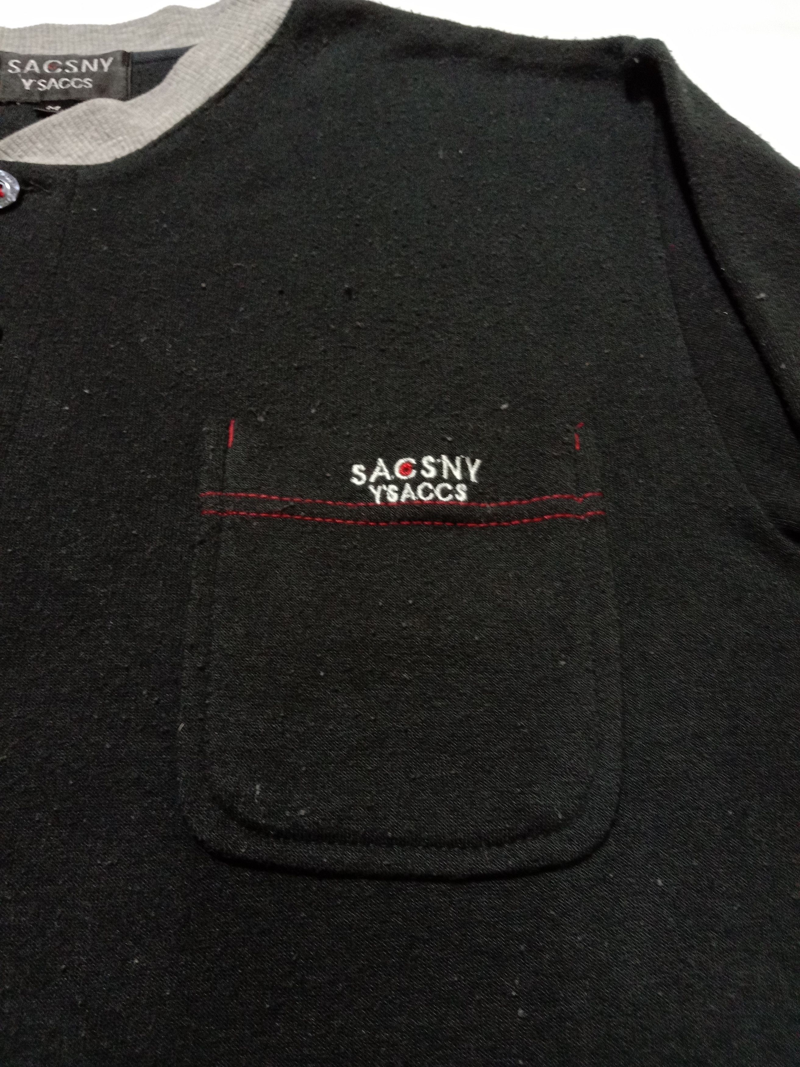 Japanese Brand × Y's for Men × Yohji Yamamoto Yohji Yamamoto Long Sleeve Sacsny Y'saccs Sweatshirt Size US M / EU 48-50 / 2 - 2 Thumbnail
