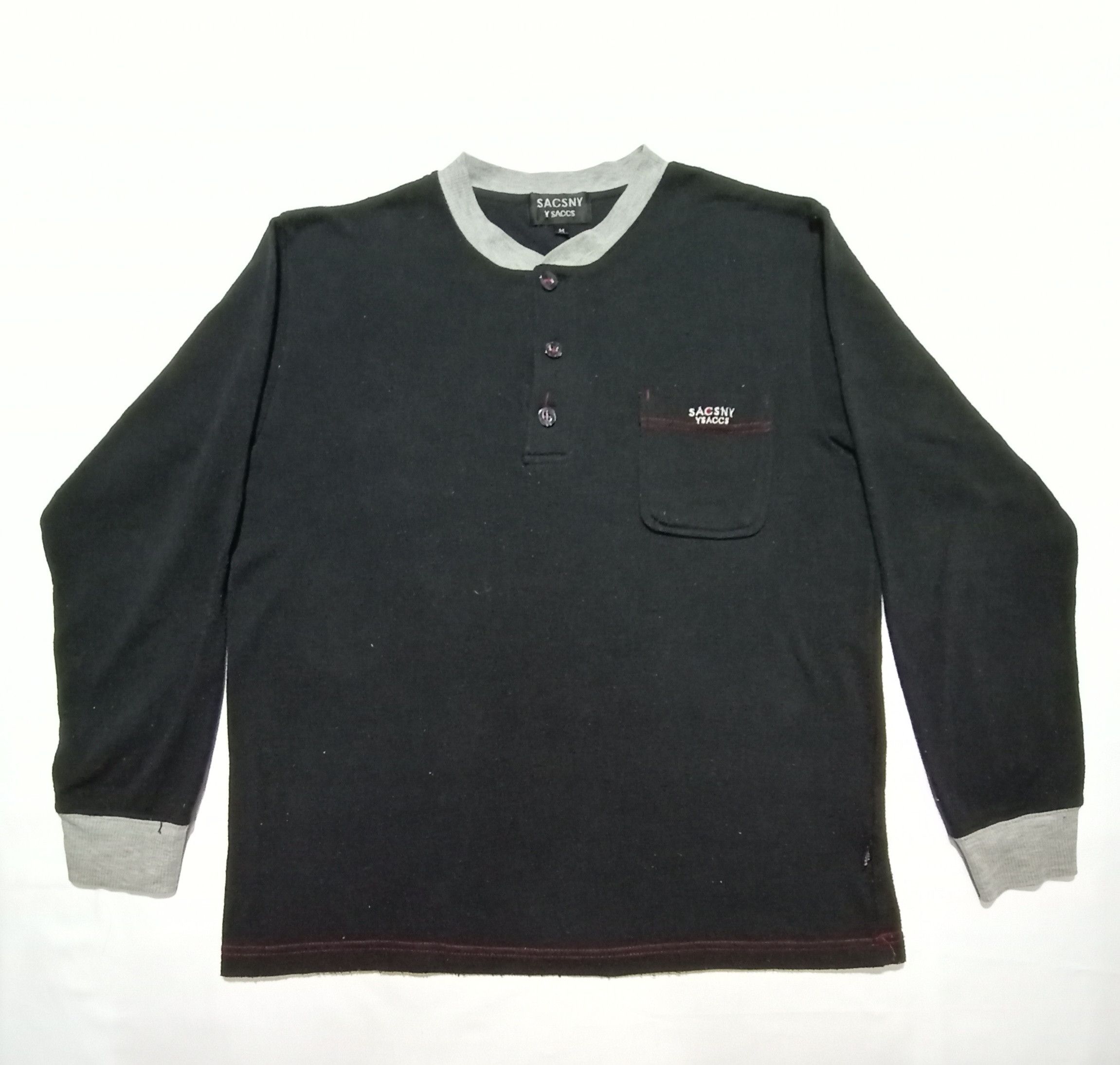 Japanese Brand × Y's for Men × Yohji Yamamoto Yohji Yamamoto Long Sleeve Sacsny Y'saccs Sweatshirt Size US M / EU 48-50 / 2 - 1 Thumbnail
