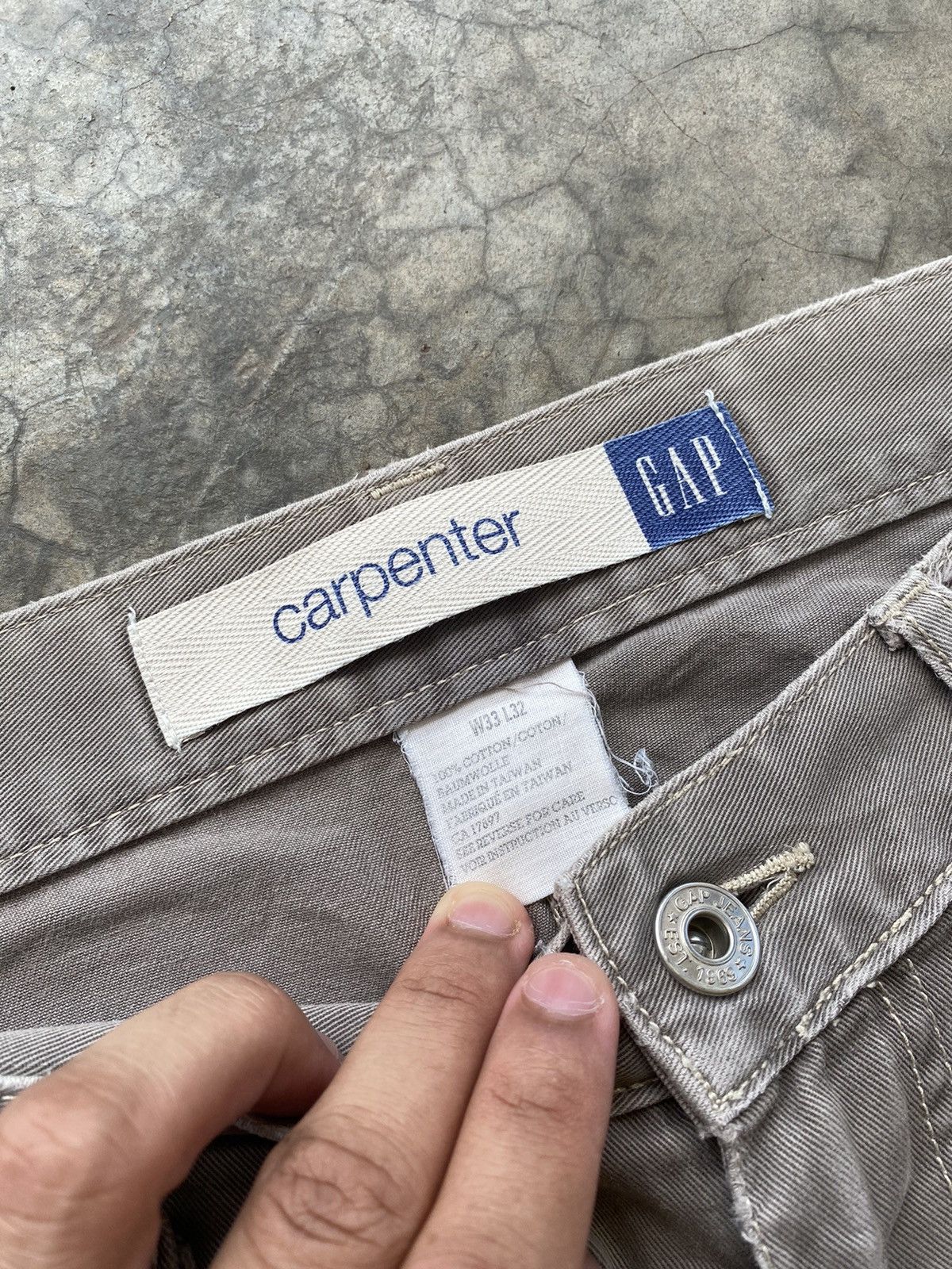 Gap 🔥VINTAGE GAP KANYE STYLE FADED CARPENTER PANTS Size US 33 - 9 Thumbnail