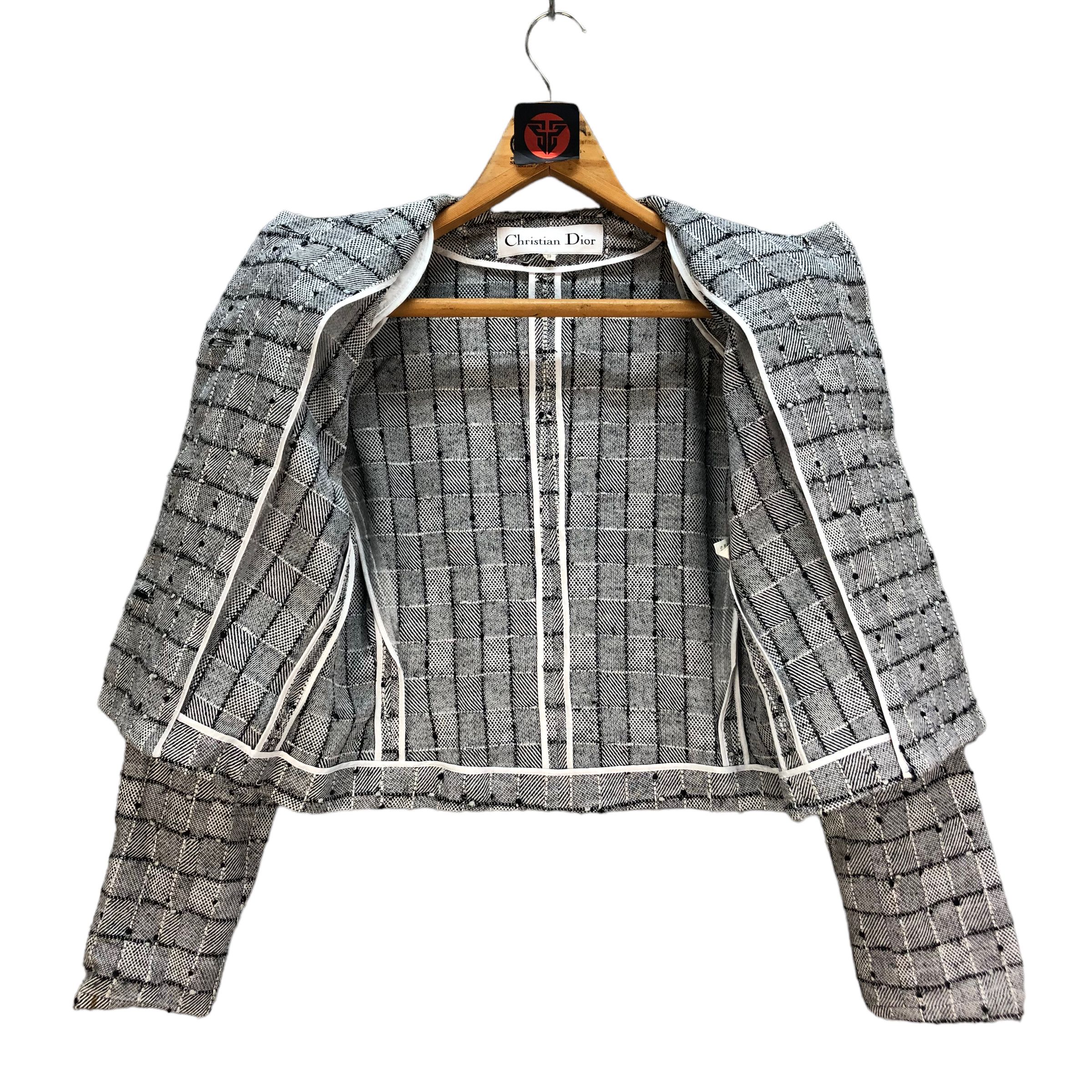 Christian Dior Monsieur VINTAGE CHRISTIAN DIOR TWEED JACKET #6956-102 Size S / US 4 / IT 40 - 7 Thumbnail