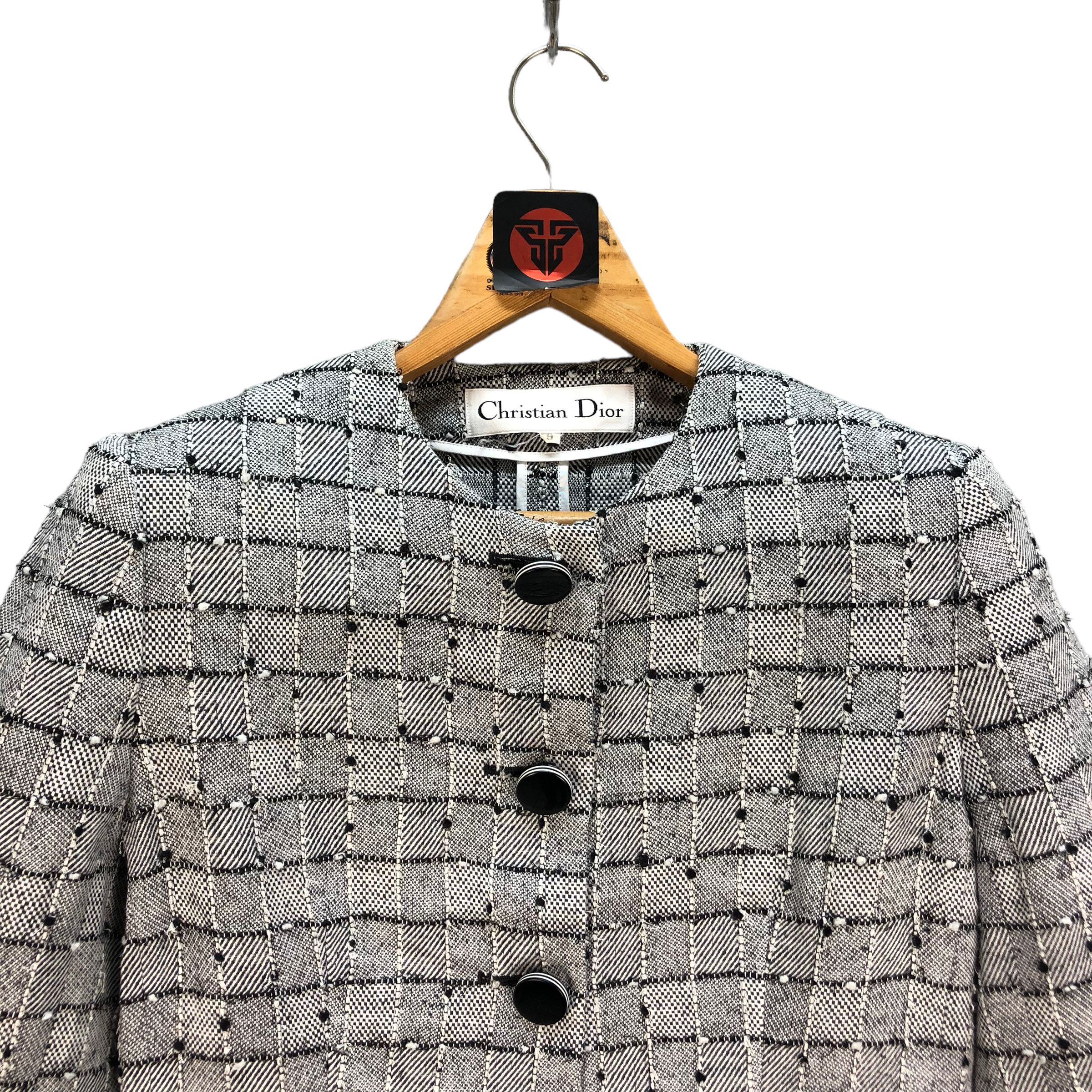 Christian Dior Monsieur VINTAGE CHRISTIAN DIOR TWEED JACKET #6956-102 Size S / US 4 / IT 40 - 2 Thumbnail