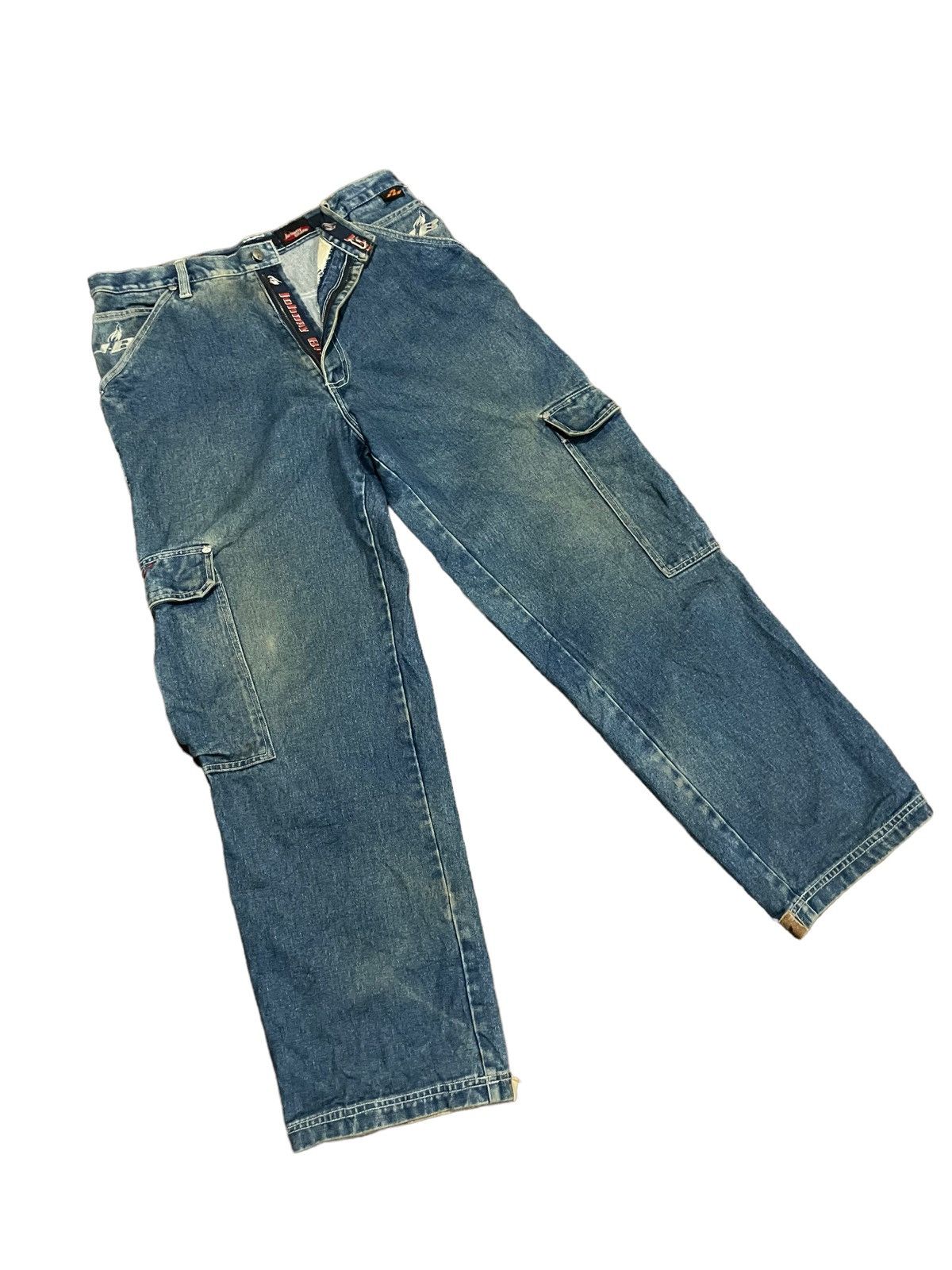 Other Rare🌟Johnny Blaze 90s Spit Fire Baggy Cargo Pocket Jeans Size US 36 / EU 52 - 6 Thumbnail