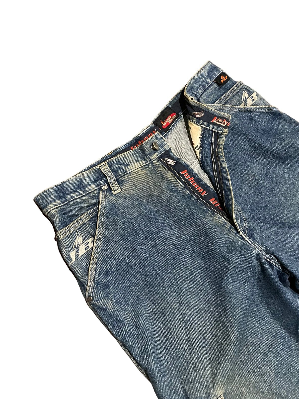 Other Rare🌟Johnny Blaze 90s Spit Fire Baggy Cargo Pocket Jeans Size US 36 / EU 52 - 9 Thumbnail