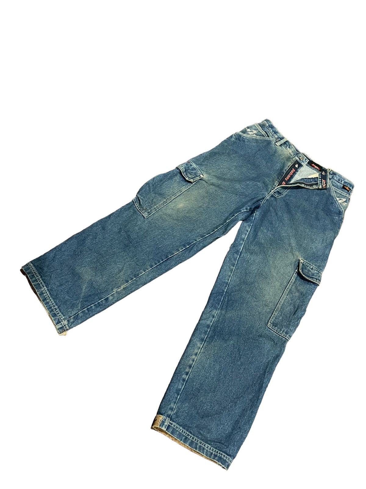 Other Rare🌟Johnny Blaze 90s Spit Fire Baggy Cargo Pocket Jeans Size US 36 / EU 52 - 5 Thumbnail