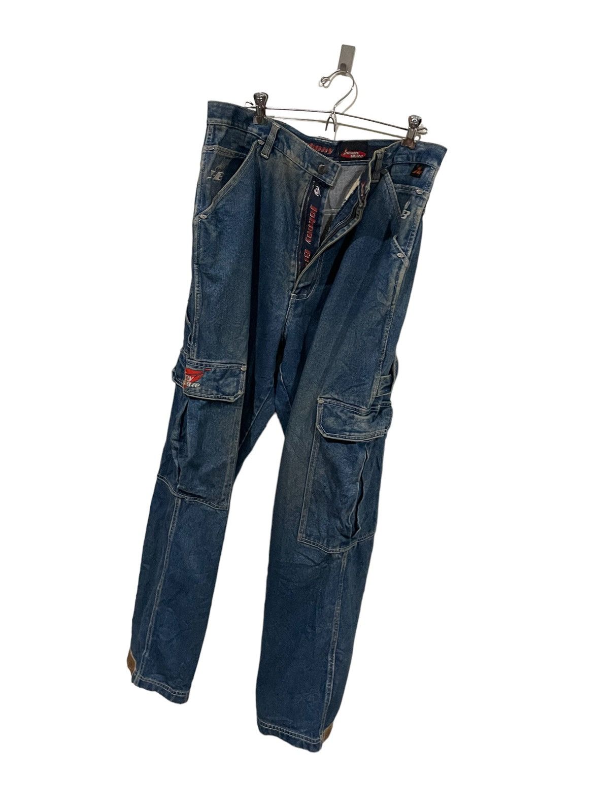 Other Rare🌟Johnny Blaze 90s Spit Fire Baggy Cargo Pocket Jeans Size US 36 / EU 52 - 8 Thumbnail