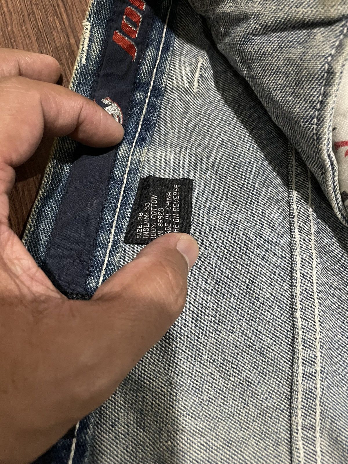 Other Rare🌟Johnny Blaze 90s Spit Fire Baggy Cargo Pocket Jeans Size US 36 / EU 52 - 25 Thumbnail