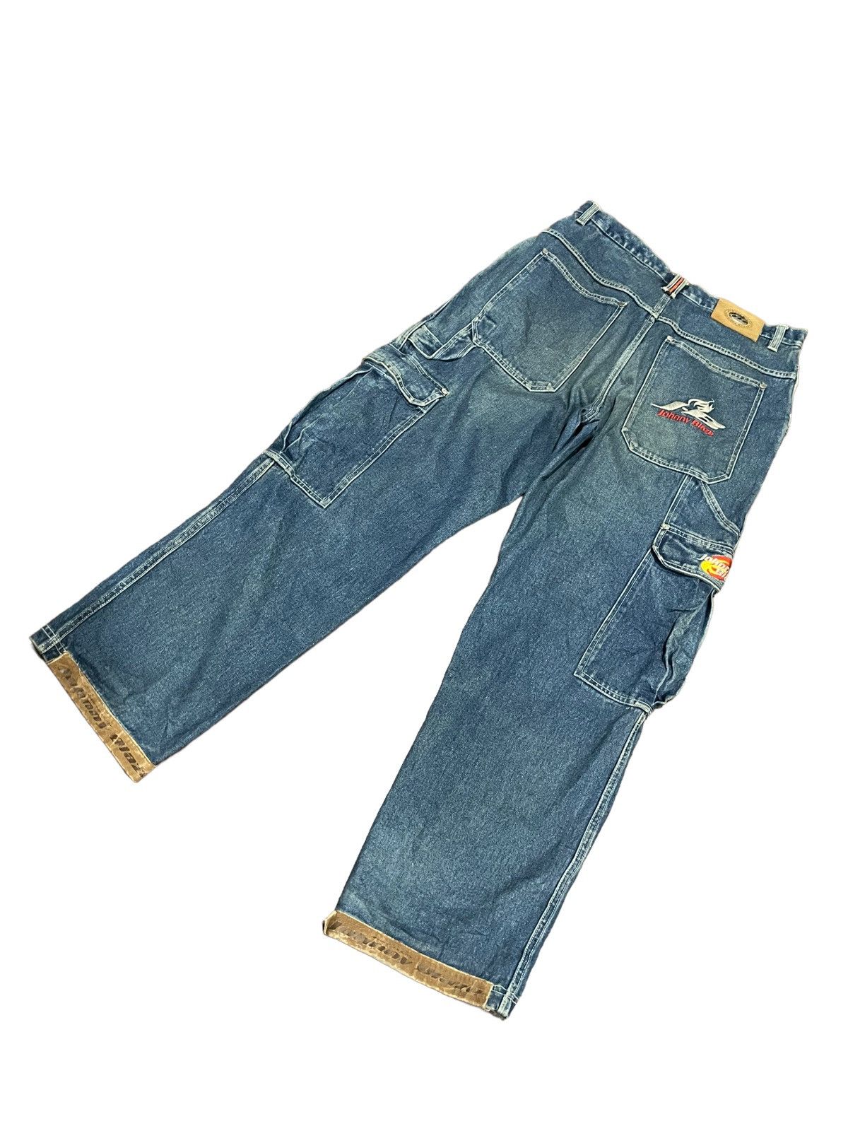 Other Rare🌟Johnny Blaze 90s Spit Fire Baggy Cargo Pocket Jeans Size US 36 / EU 52 - 14 Thumbnail