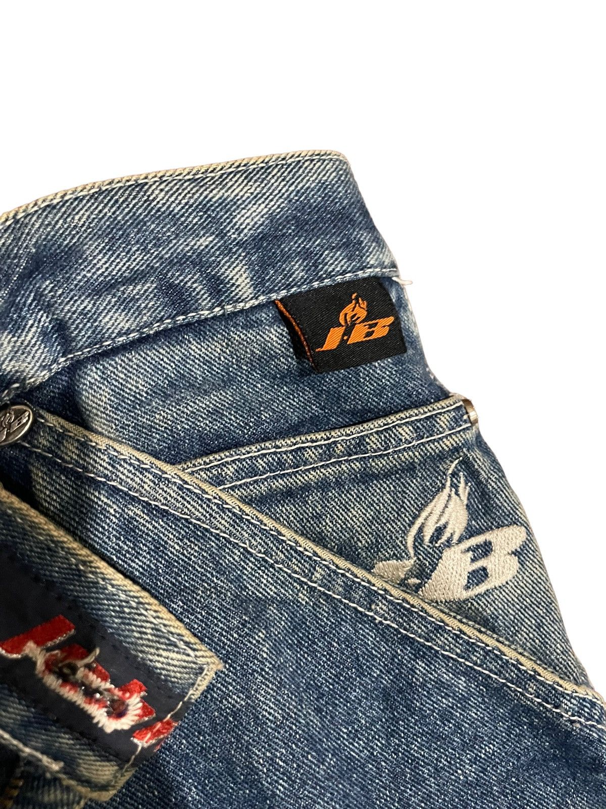 Other Rare🌟Johnny Blaze 90s Spit Fire Baggy Cargo Pocket Jeans Size US 36 / EU 52 - 10 Thumbnail