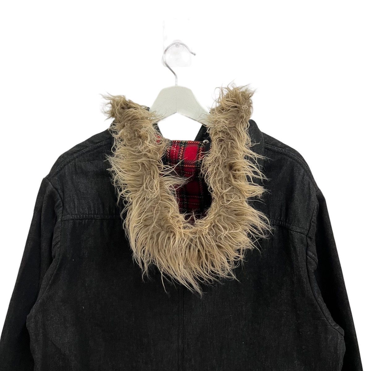 Katharine Hamnett London 💥 KATHARINE HAMNET DENIM PARKA TARTAN LINER Size US M / EU 48-50 / 2 - 7 Thumbnail