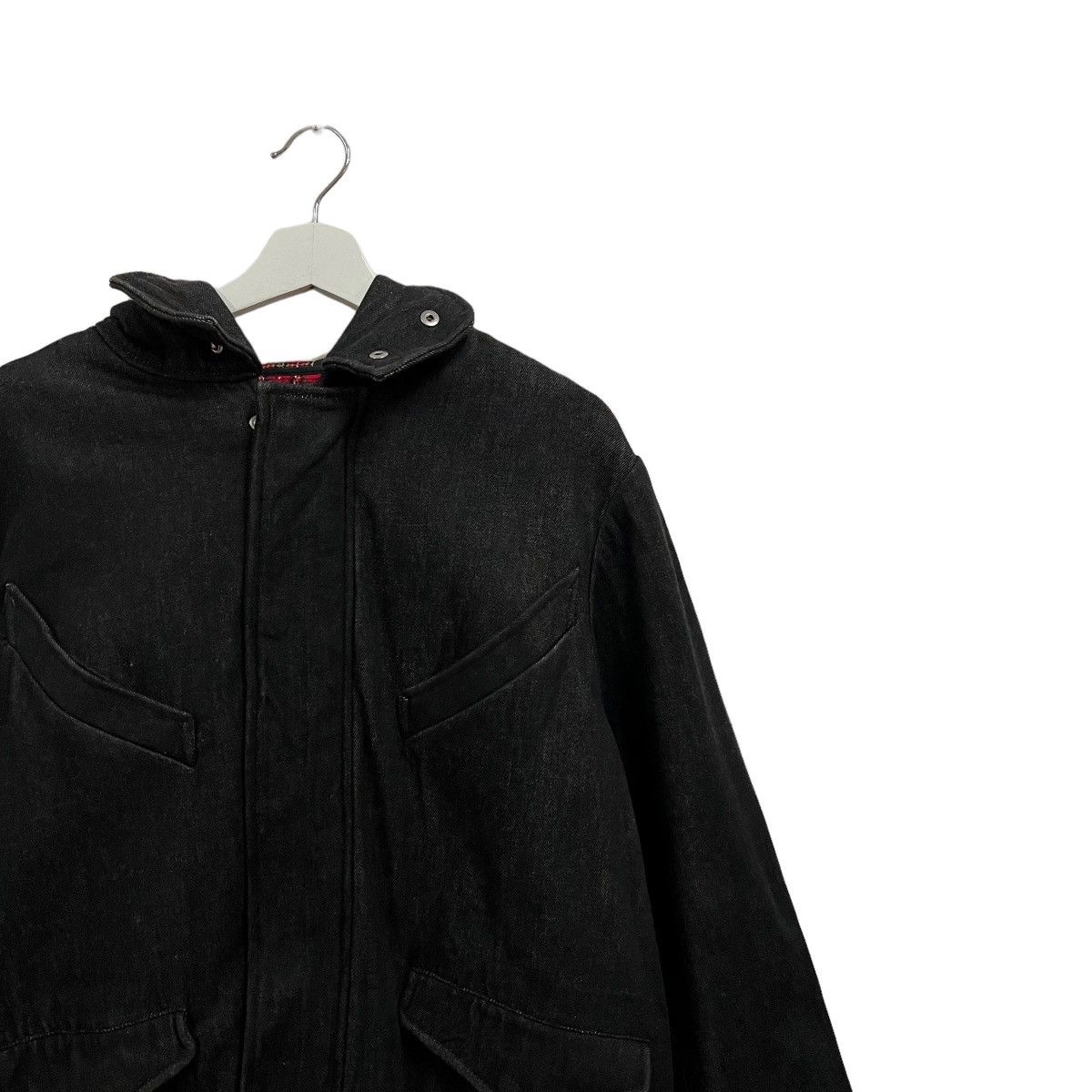 Katharine Hamnett London 💥 KATHARINE HAMNET DENIM PARKA TARTAN LINER Size US M / EU 48-50 / 2 - 4 Thumbnail