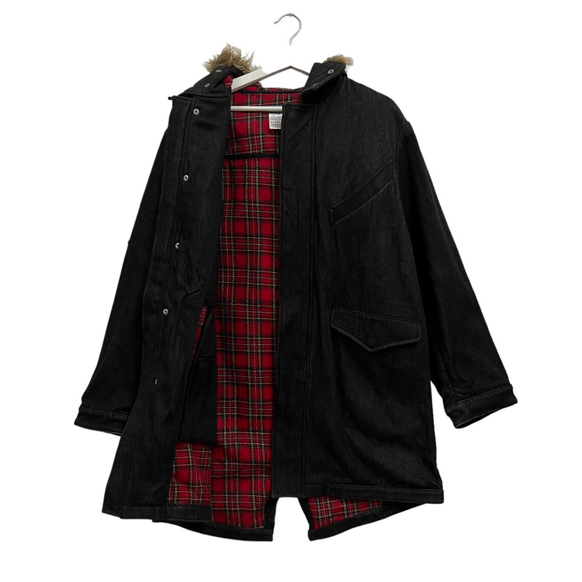 Katharine Hamnett London 💥 KATHARINE HAMNET DENIM PARKA TARTAN LINER Size US M / EU 48-50 / 2 - 1 Thumbnail