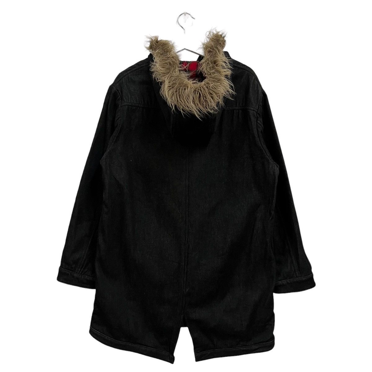 Katharine Hamnett London 💥 KATHARINE HAMNET DENIM PARKA TARTAN LINER Size US M / EU 48-50 / 2 - 6 Thumbnail