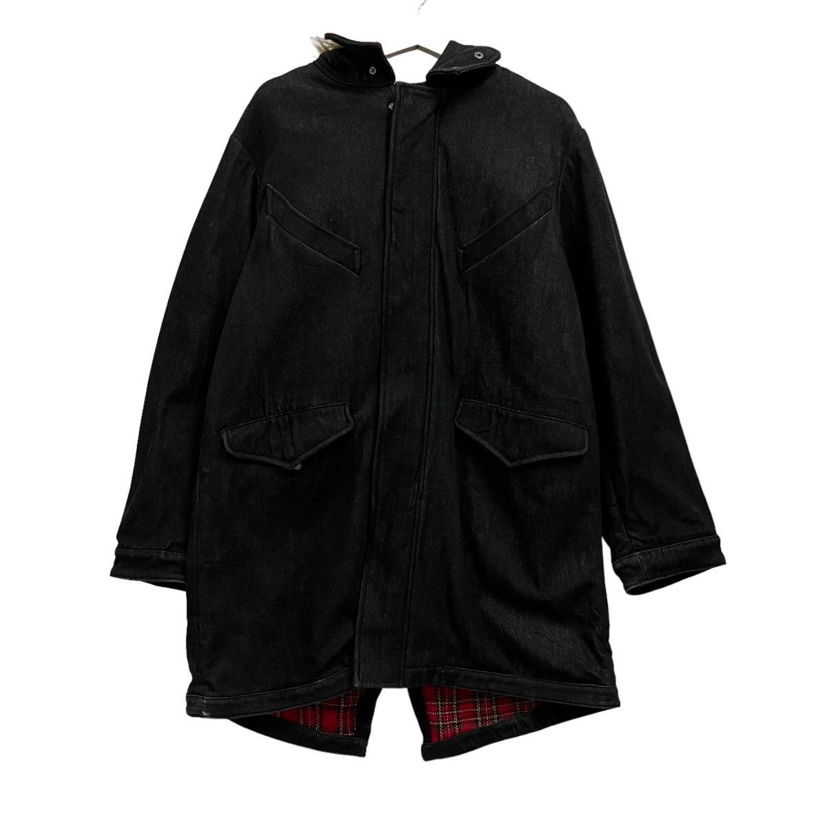 Katharine Hamnett London 💥 KATHARINE HAMNET DENIM PARKA TARTAN LINER Size US M / EU 48-50 / 2 - 2 Thumbnail