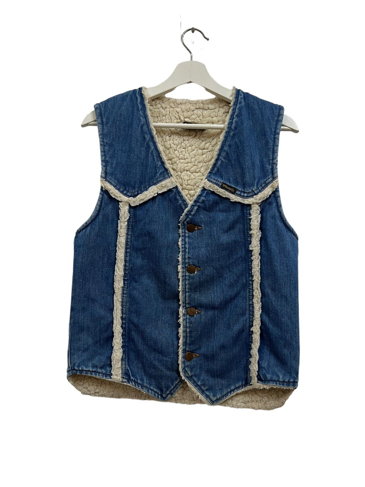 Vintage × Wrangler 💥 Vintage Wrangler sherpa liner Vest Made In Usa Size US S / EU 44-46 / 1 - 2 Thumbnail