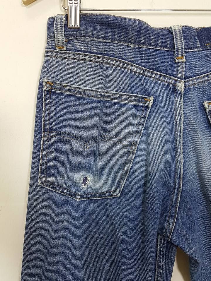 Designer × Levi's × Levi's Made & Crafted Studded Leather Trim Hem Boot Cut Denim Jeans Size US 30 / EU 46 - 6 Thumbnail