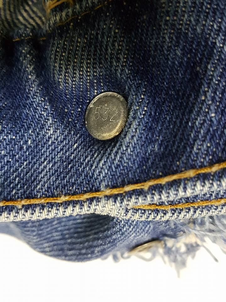Designer × Levi's × Levi's Made & Crafted Studded Leather Trim Hem Boot Cut Denim Jeans Size US 30 / EU 46 - 21 Thumbnail