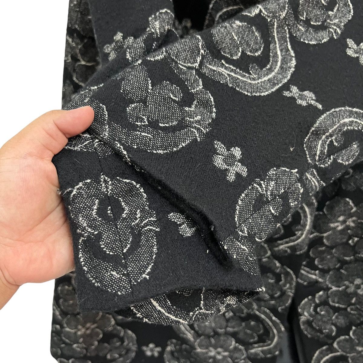Hiroko Koshino Homme × Japanese Brand 💥 HIROKO KOSHINO FLOWER WOOL COAT JACKET Size US S / EU 44-46 / 1 - 6 Thumbnail
