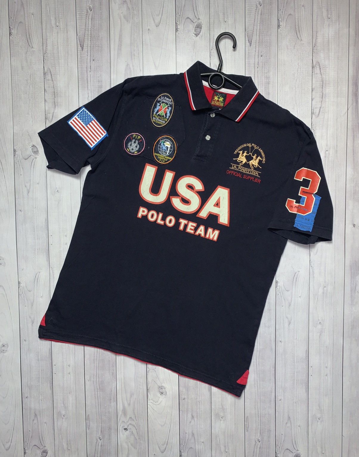 La Martina × Vintage Vintage polo L A Martina USA big logo Eagle size XL rare Size US XL / EU 56 / 4 - 1 Thumbnail