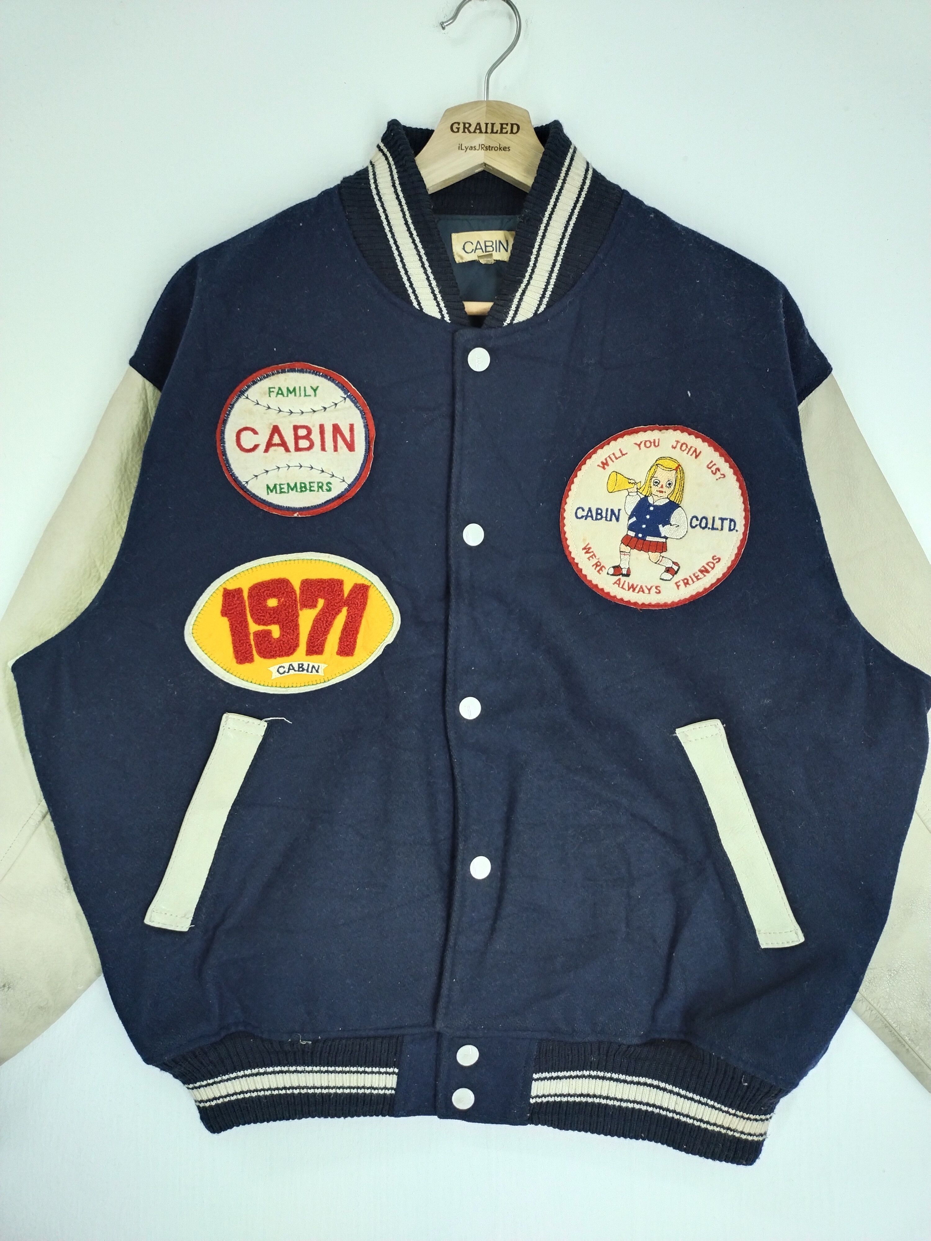 Vintage 70's Vintage Cabin Family Member Varsity Jacket Size US M / EU 48-50 / 2 - 1 Thumbnail