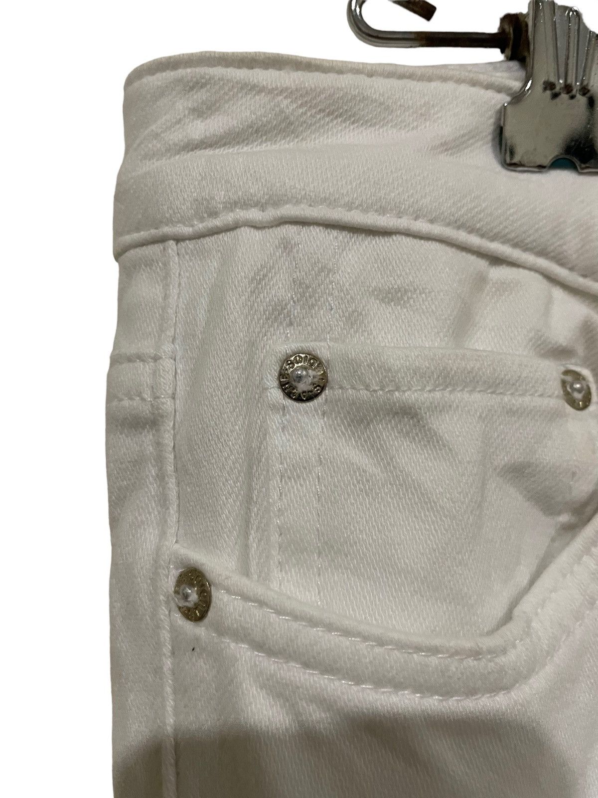 Acne Studios ACNE Studios Skin 5 Silver Blue Elastic Blank White Pant Size 31" - 8 Thumbnail