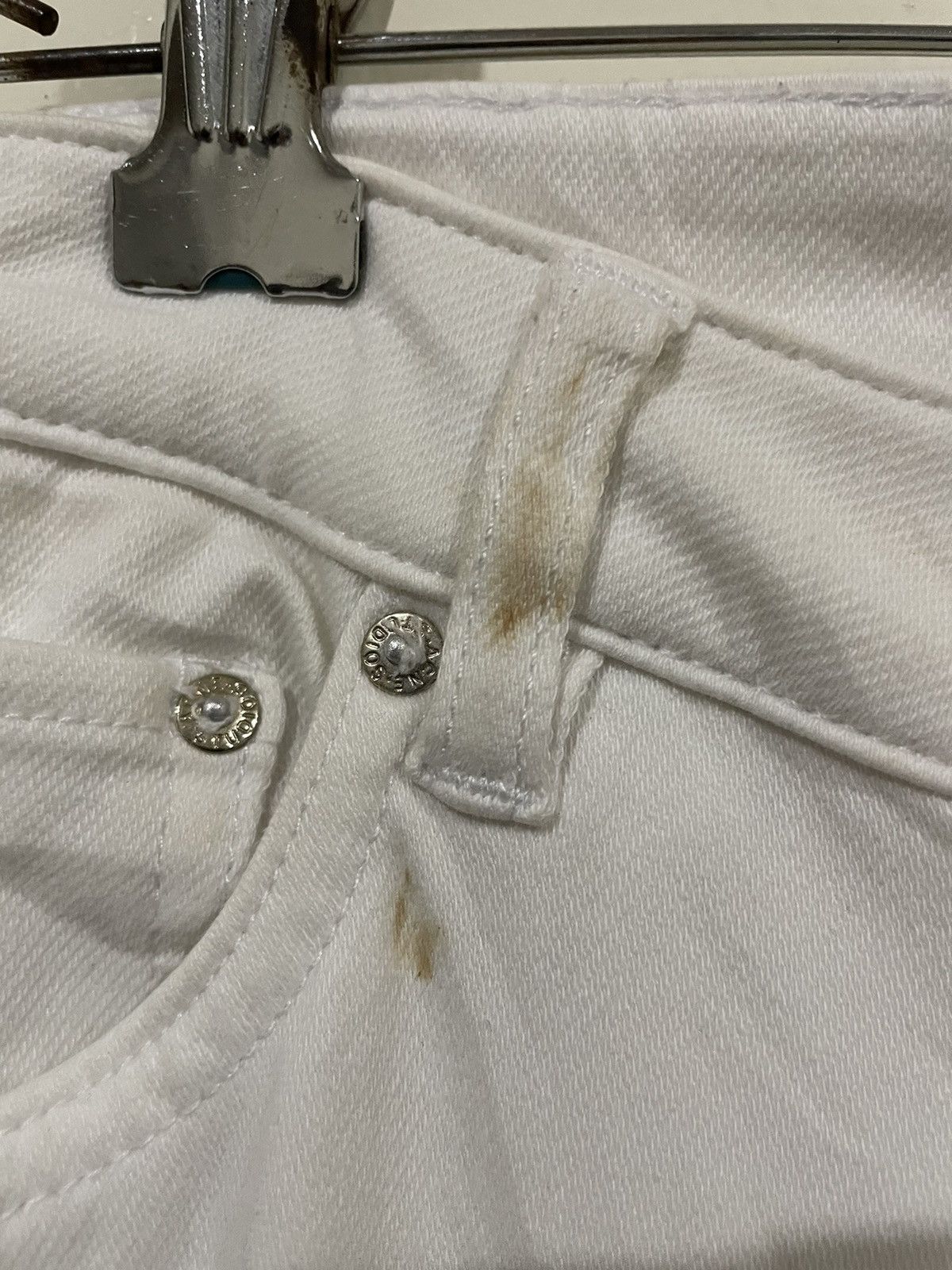 Acne Studios ACNE Studios Skin 5 Silver Blue Elastic Blank White Pant Size 31" - 11 Thumbnail