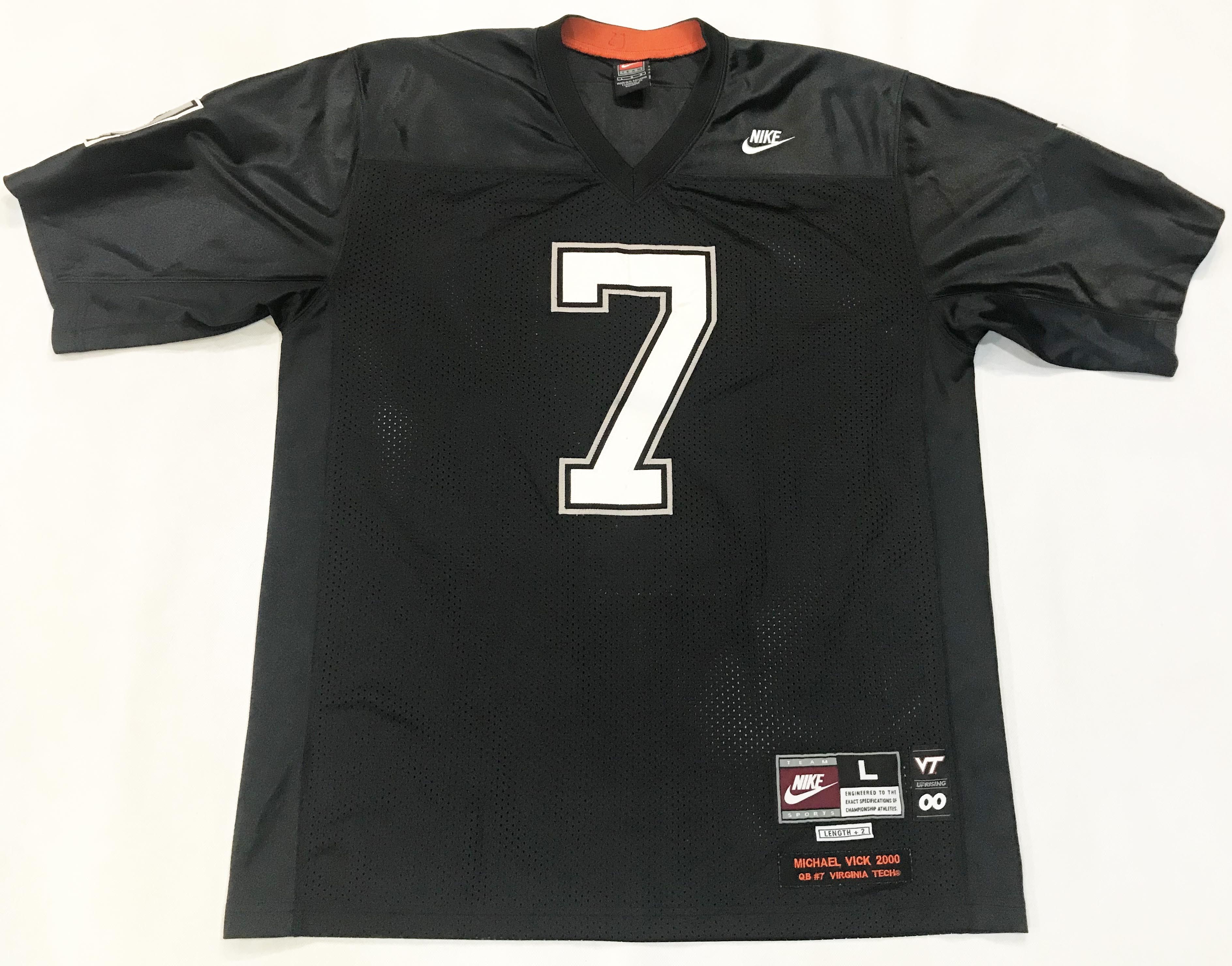 Nike, Shirts, Very Rare Virginia Tech 7 Michael Vick Throwback Jersey