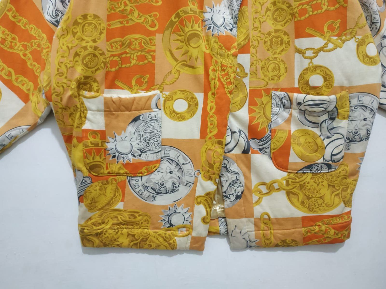 Celine 90'S Vintage Celine Puffer Baroque Chain Coat Jacket Size L / US 10 / IT 46 - 12 Thumbnail