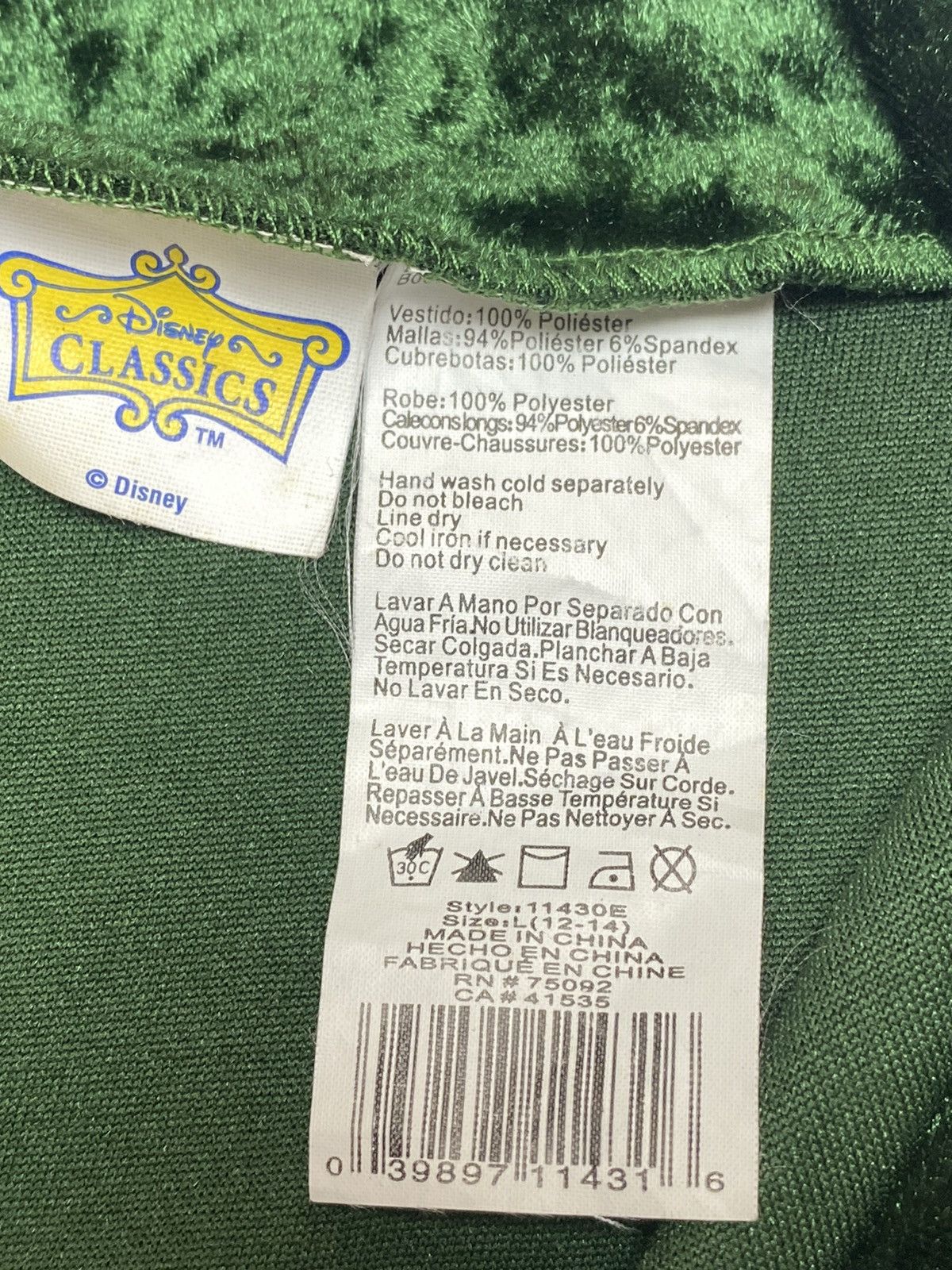 Disney 2000s Disney - Tinker Bells Velvet Dress Size M / US 6-8 / IT 42-44 - 3 Thumbnail