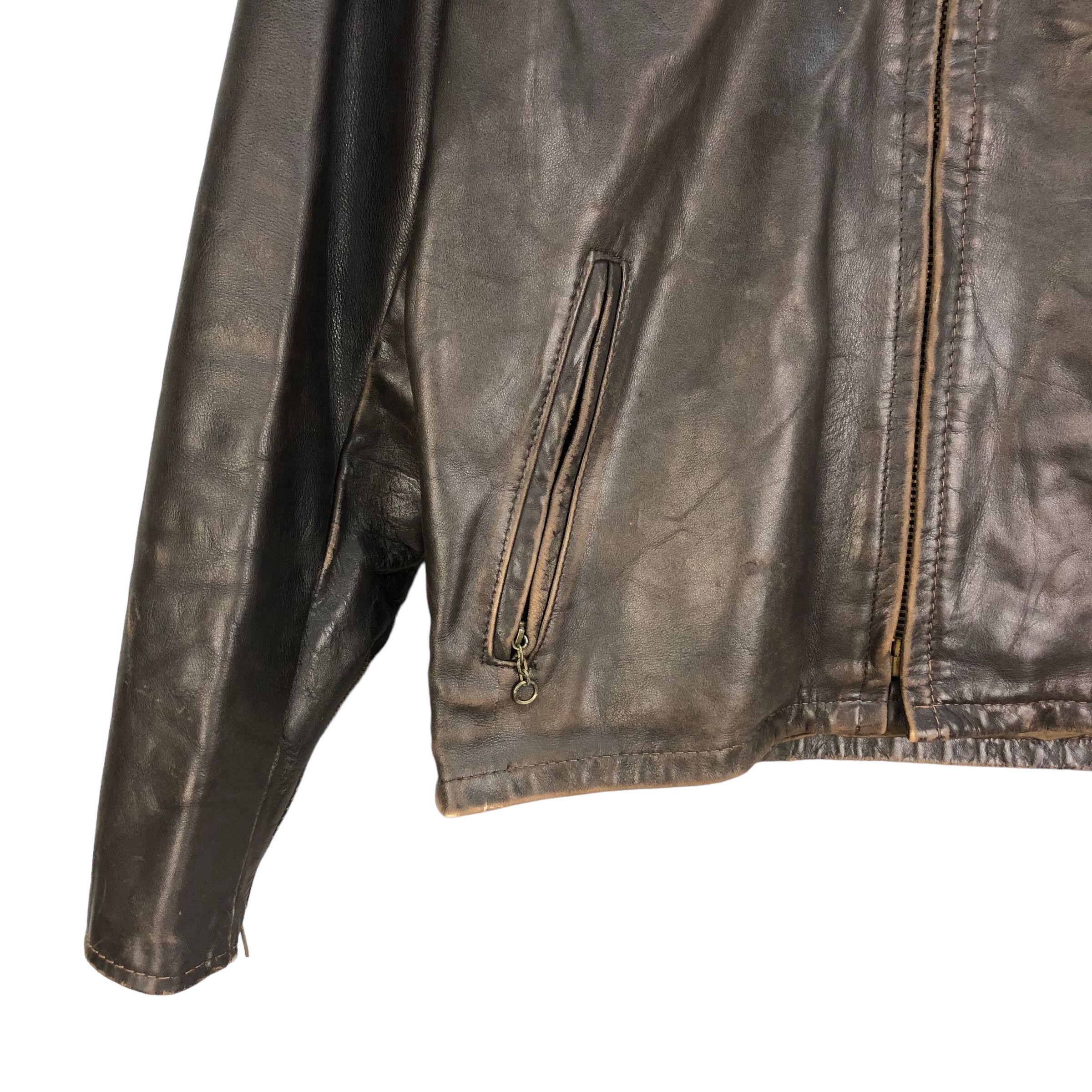 Schott VINTAGE 80's SCHOTT CAFE RACER LEATHER JACKET #6944-101 Size US M / EU 48-50 / 2 - 6 Thumbnail