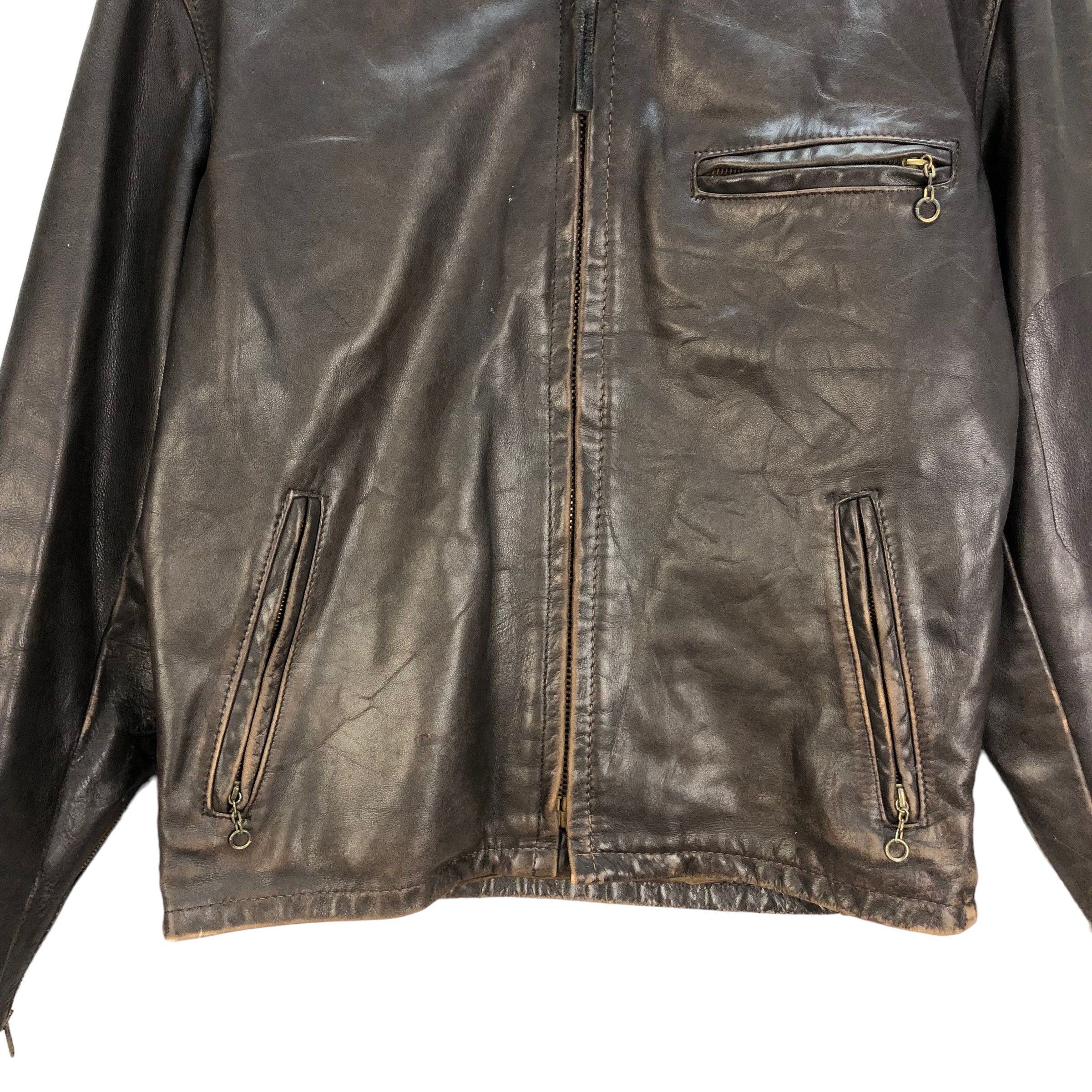 Schott VINTAGE 80's SCHOTT CAFE RACER LEATHER JACKET #6944-101 Size US M / EU 48-50 / 2 - 5 Thumbnail