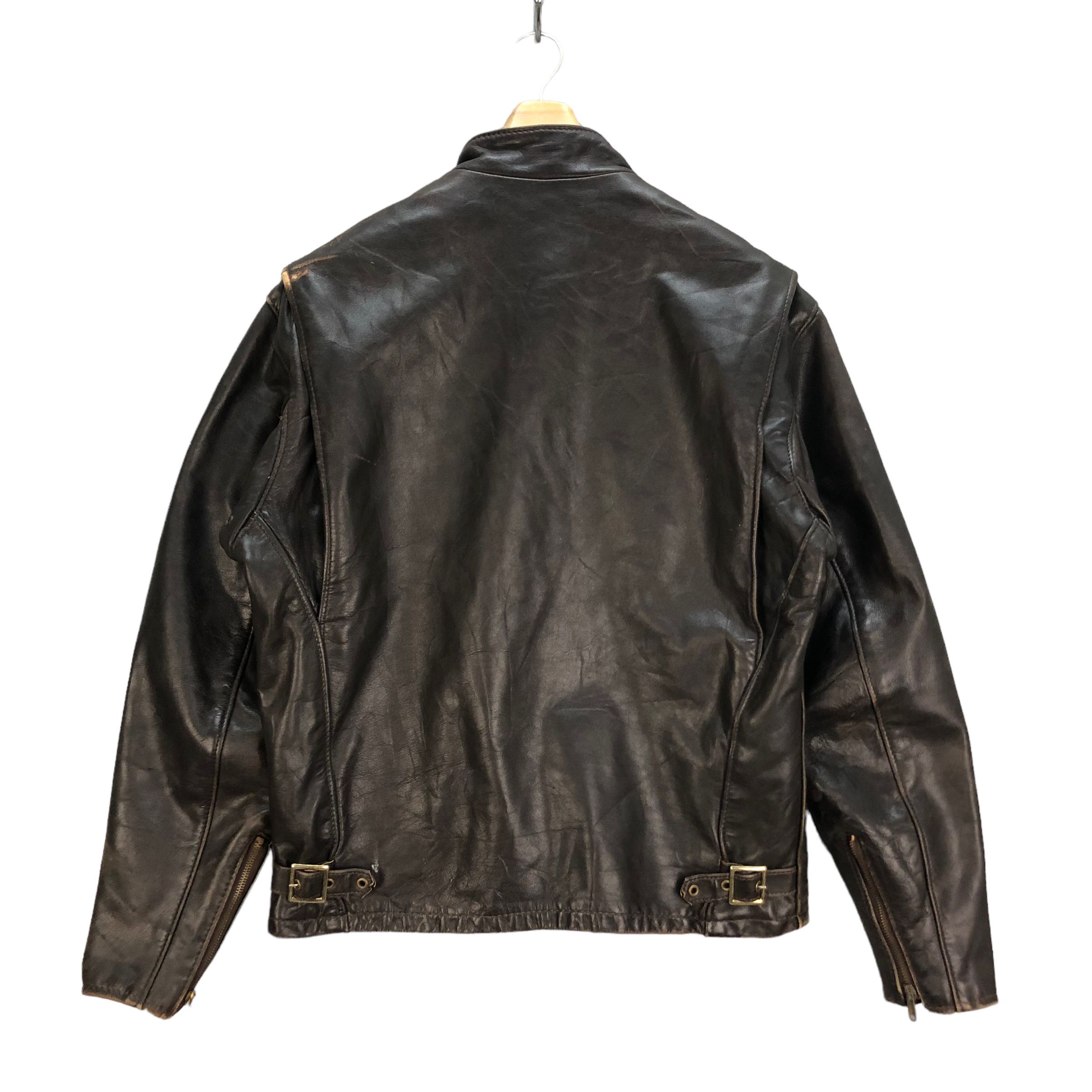 Schott VINTAGE 80's SCHOTT CAFE RACER LEATHER JACKET #6944-101 Size US M / EU 48-50 / 2 - 14 Thumbnail