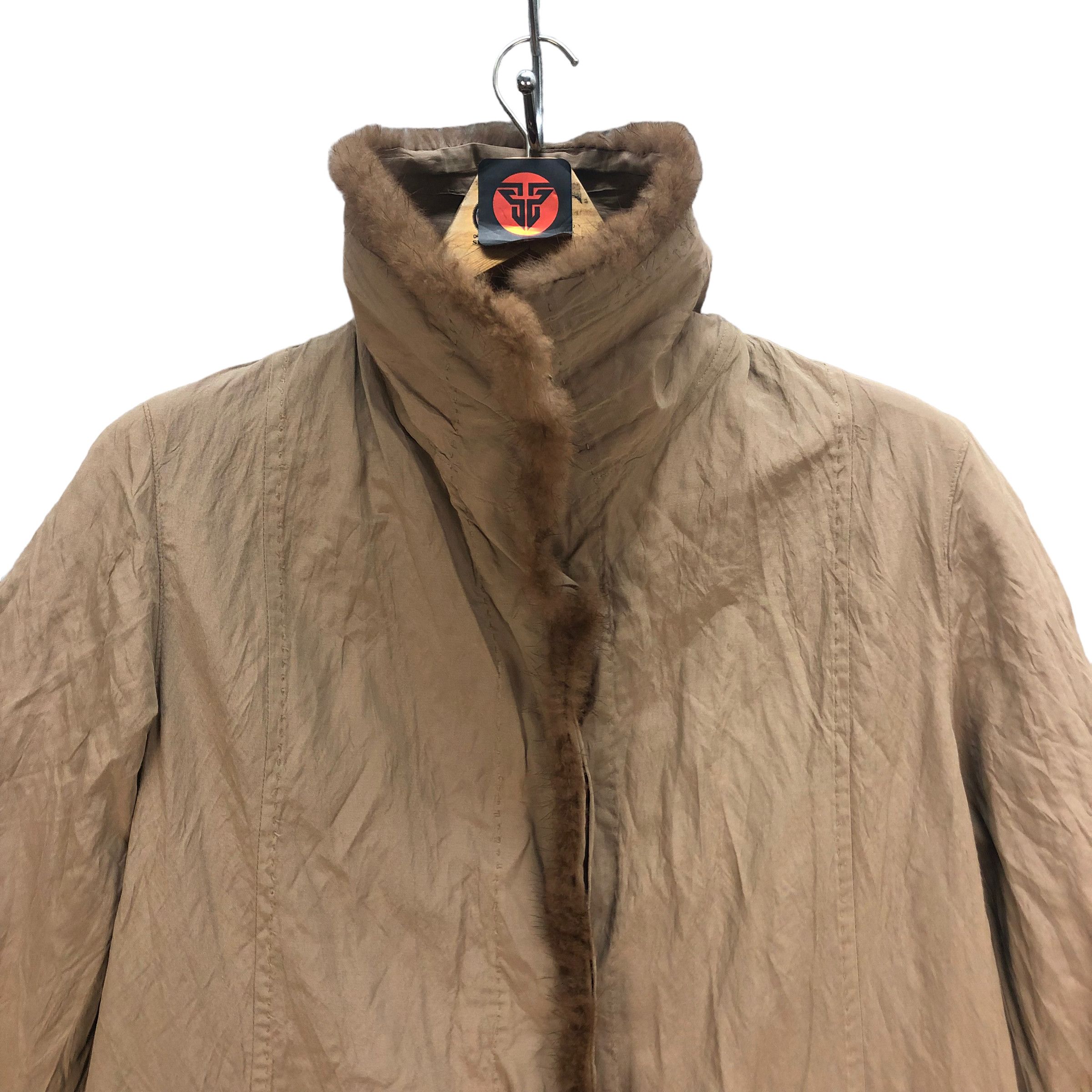 Issey Miyake HEART HAAT MINK FUR PART OVERCOAT JACKET #6965-103 Size M / US 6-8 / IT 42-44 - 2 Thumbnail