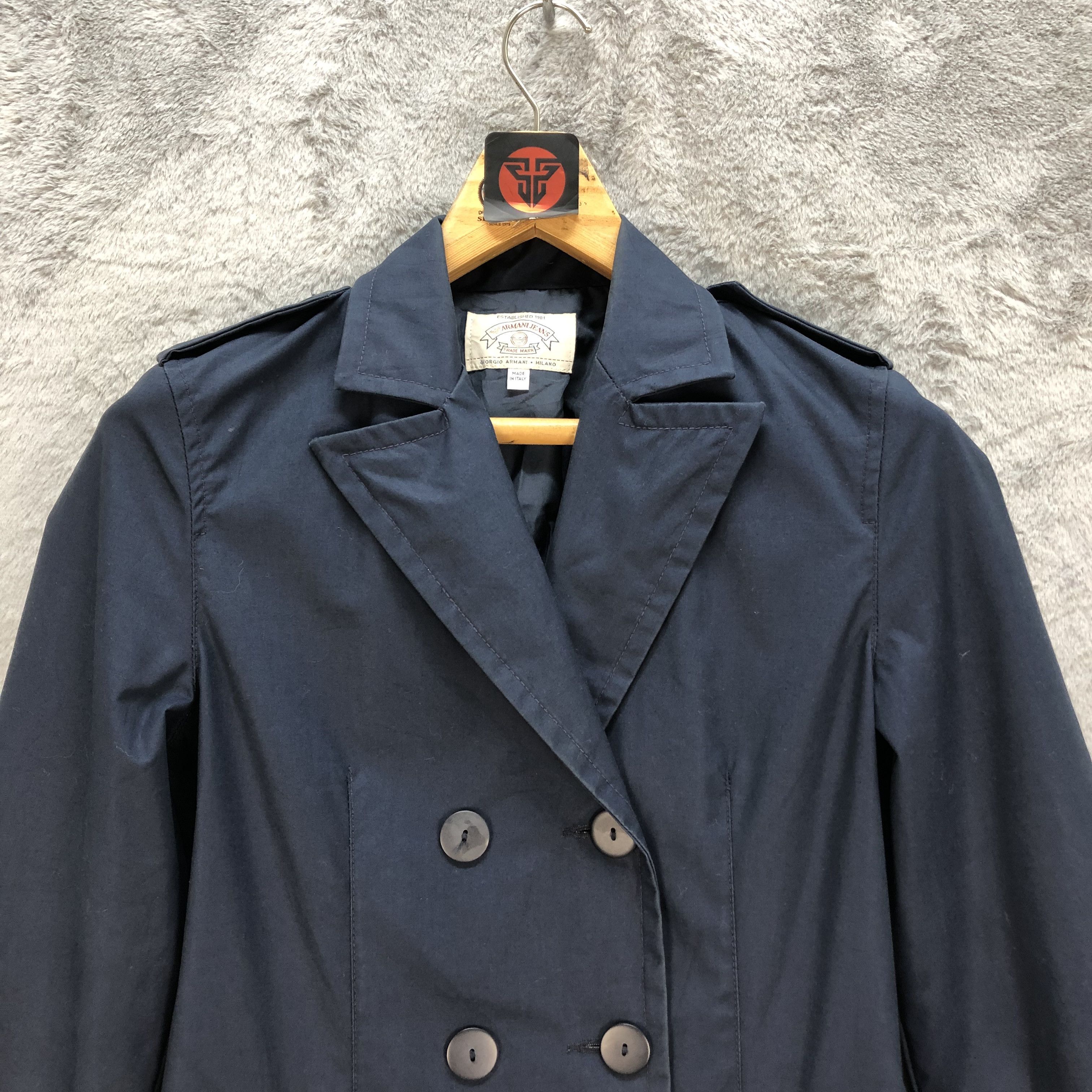 Giorgio Armani VINTAGE ARMANI JEANS DOUBLE BREASTED LONG COAT #6960-102 Size S / US 4 / IT 40 - 2 Thumbnail