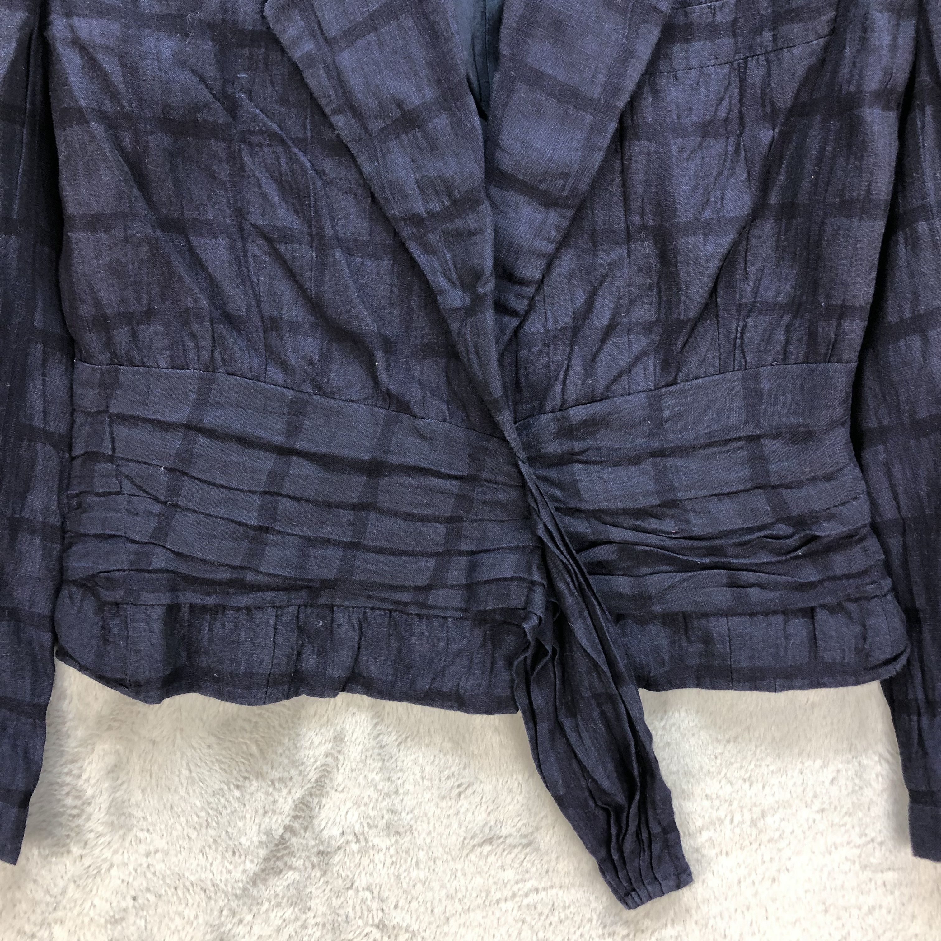 Giorgio Armani VINTAGE GIORGIO ARMANI CHECKED CROPPED JACKET #6950-101 Size XS / US 0-2 / IT 36-38 - 3 Thumbnail