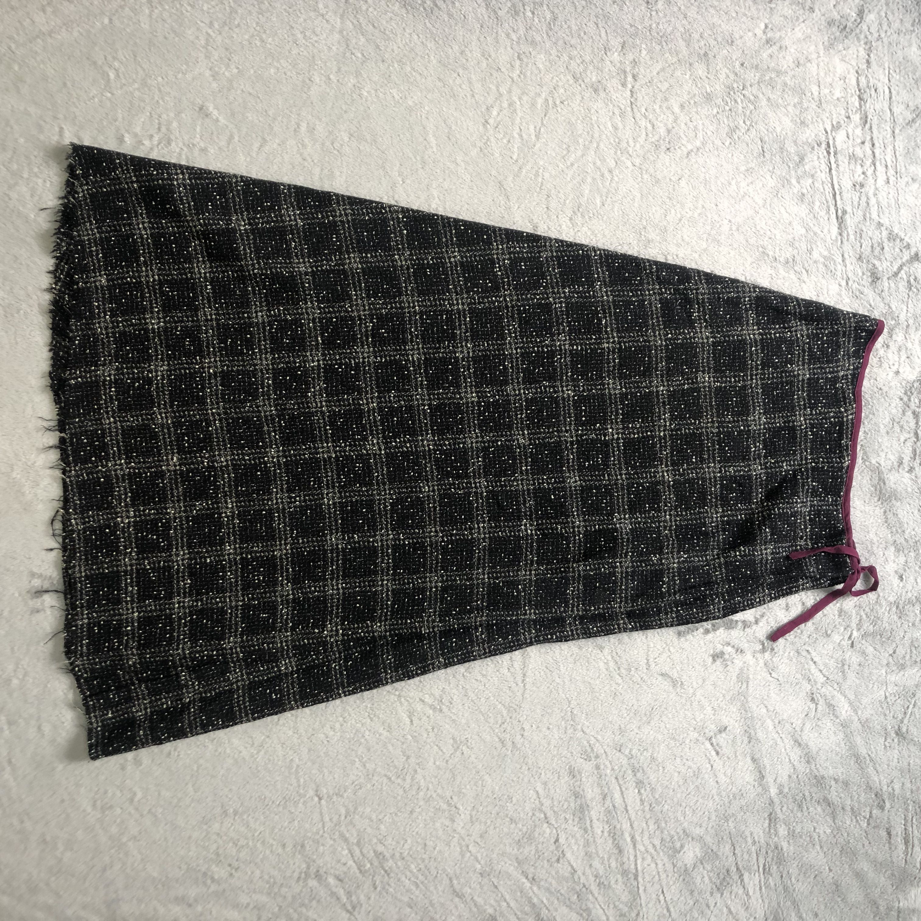 image of Avant Garde x Yohji Yamamoto 2018 S/s Y's Yohji Yamamoto Checkered Skirts 6932-97 in Black, Women's