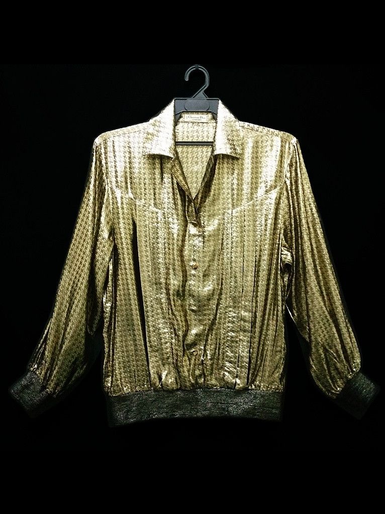 Christian Dior Monsieur 🔥🔥🔥Christian Dior France Gold Houndstooth Black Shirt Size US M / EU 48-50 / 2 - 4 Thumbnail