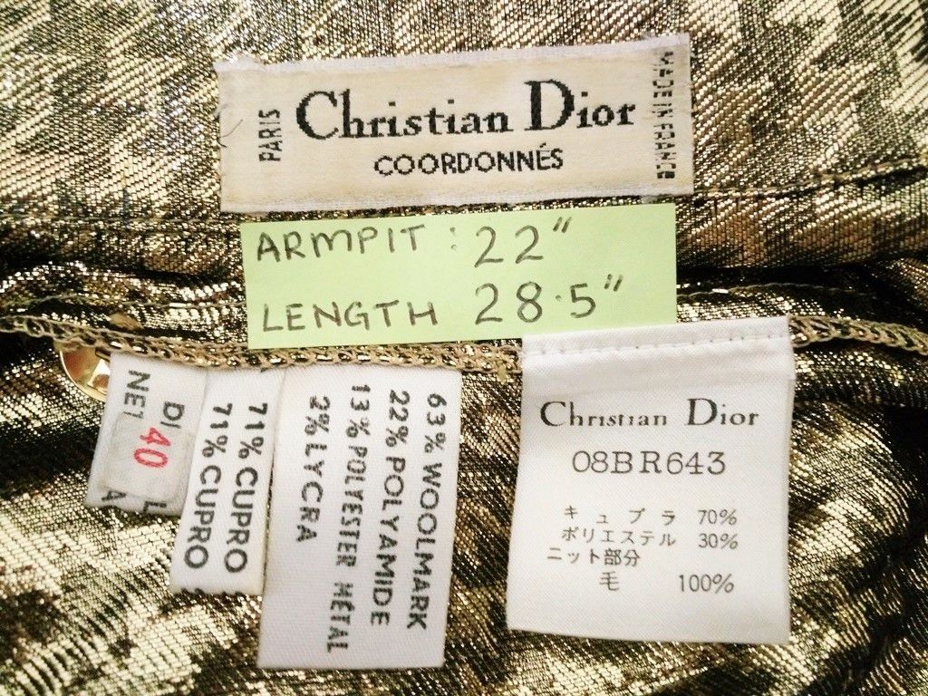 Christian Dior Monsieur 🔥🔥🔥Christian Dior France Gold Houndstooth Black Shirt Size US M / EU 48-50 / 2 - 5 Thumbnail