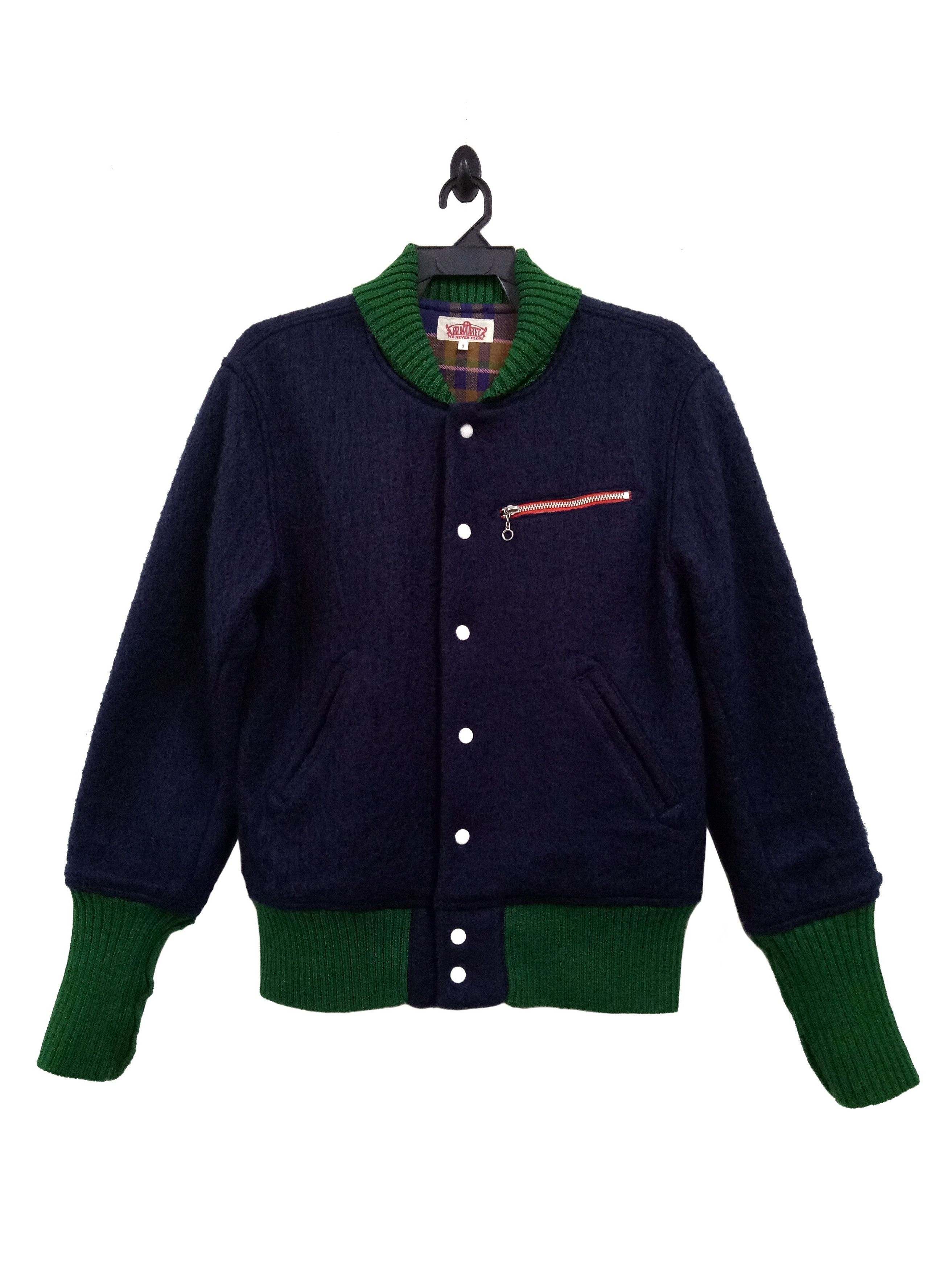Blue Blue Japan 🔥🔥🔥HR MARKET Wool Snap Button Jacket Rare Design Size US L / EU 52-54 / 3 - 1 Thumbnail