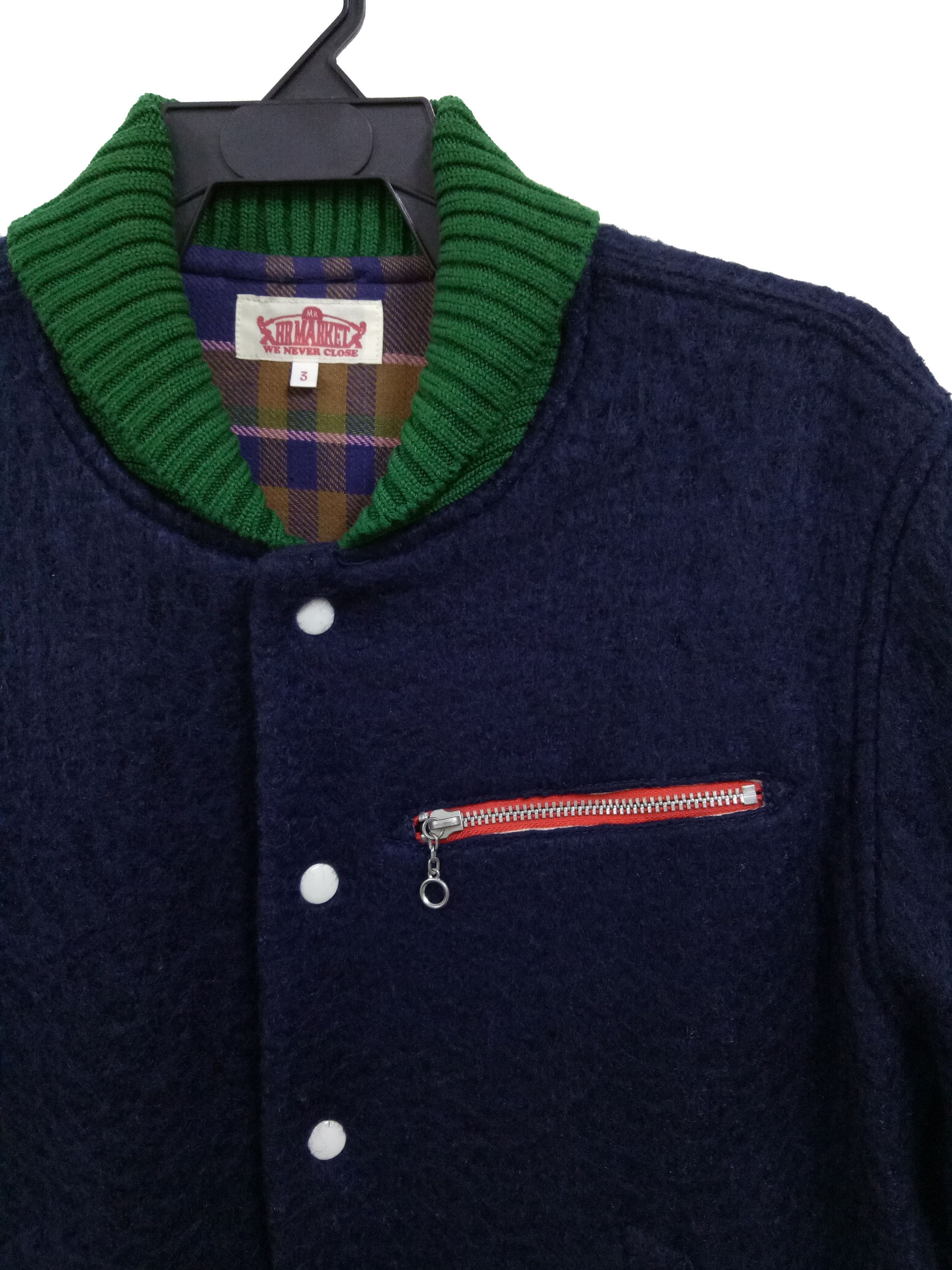 Blue Blue Japan 🔥🔥🔥HR MARKET Wool Snap Button Jacket Rare Design Size US L / EU 52-54 / 3 - 5 Thumbnail