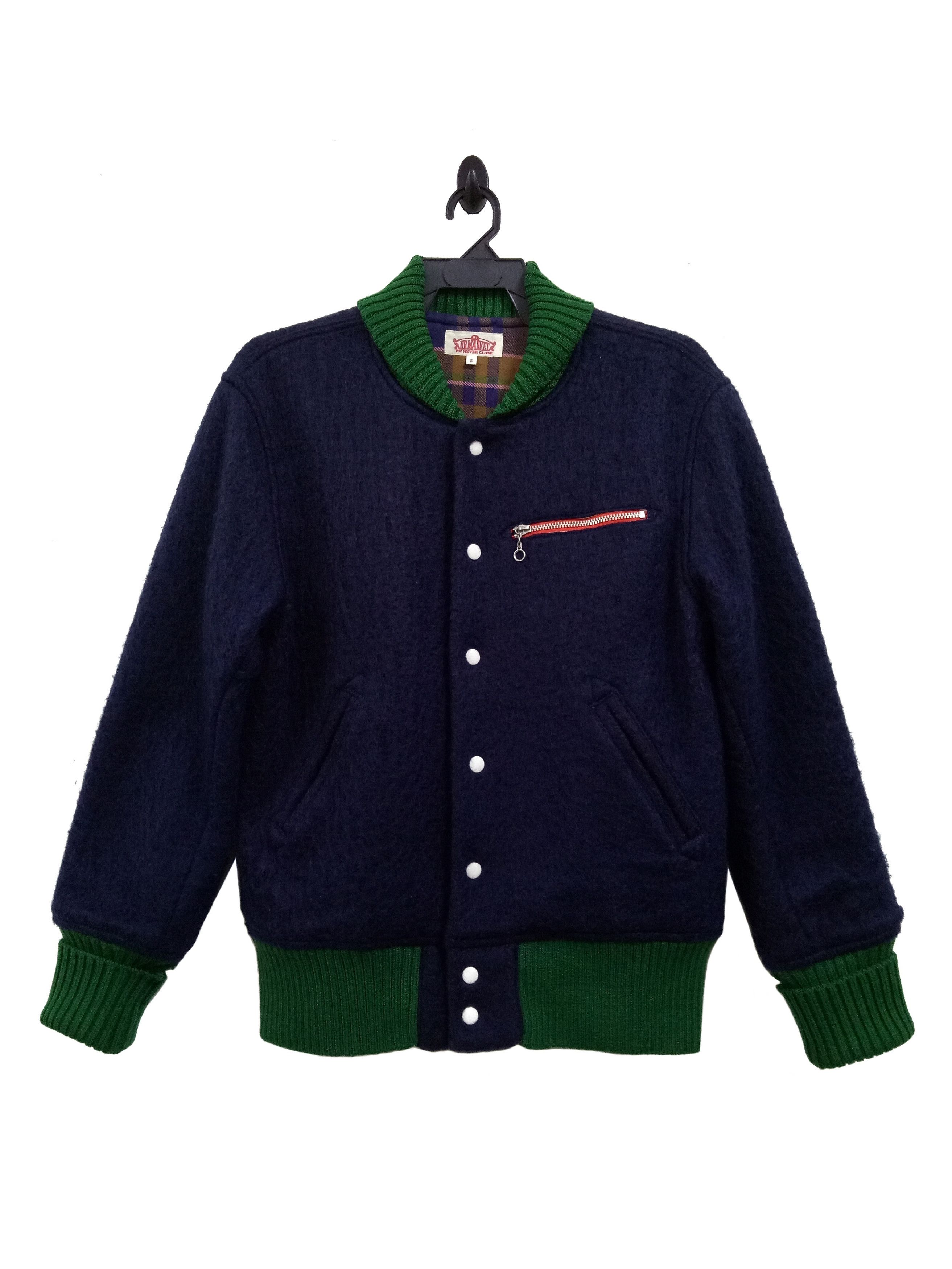 Blue Blue Japan 🔥🔥🔥HR MARKET Wool Snap Button Jacket Rare Design Size US L / EU 52-54 / 3 - 4 Thumbnail