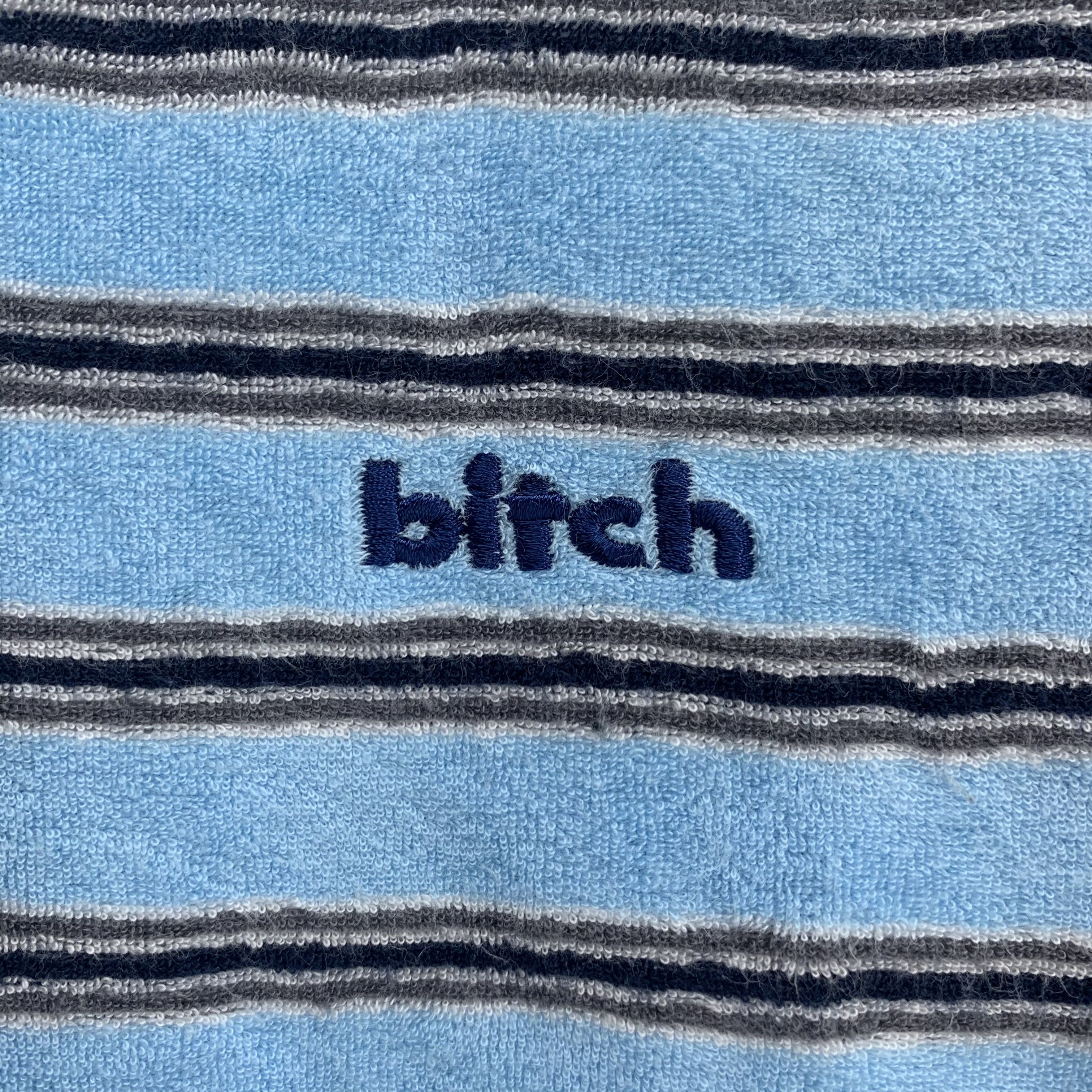 Vintage Bitch Skateboards Striped Fleece T Shirt #3113-114 Size M / US 6-8 / IT 42-44 - 3 Thumbnail