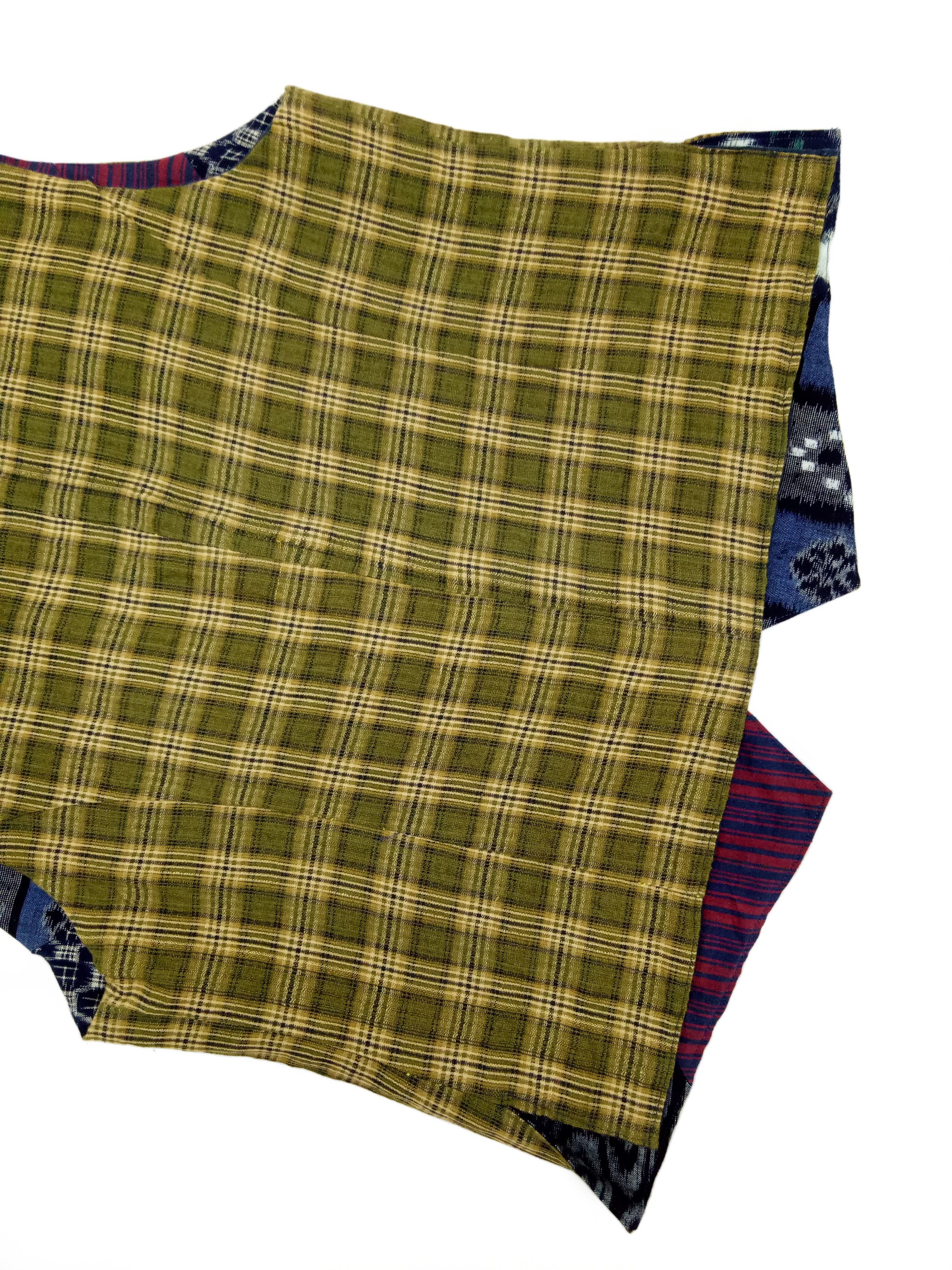Indigo 🔥Reversible Awesome Patchwork Vest Art Design Size US M / EU 48-50 / 2 - 12 Thumbnail