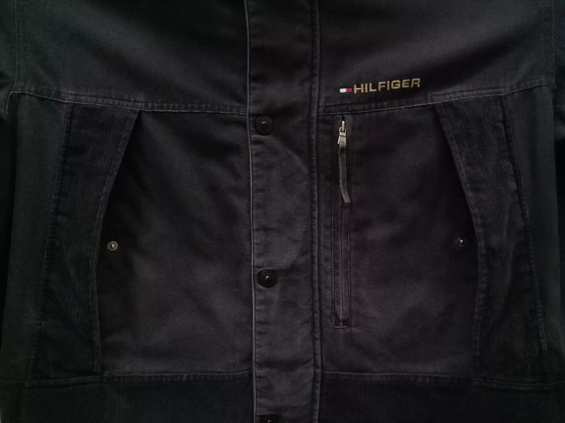 Tommy Hilfiger 🔥🔥🔥Tommy Hilfiger Zip Up Corduroy Denim Jacket Rare Size US L / EU 52-54 / 3 - 7 Thumbnail