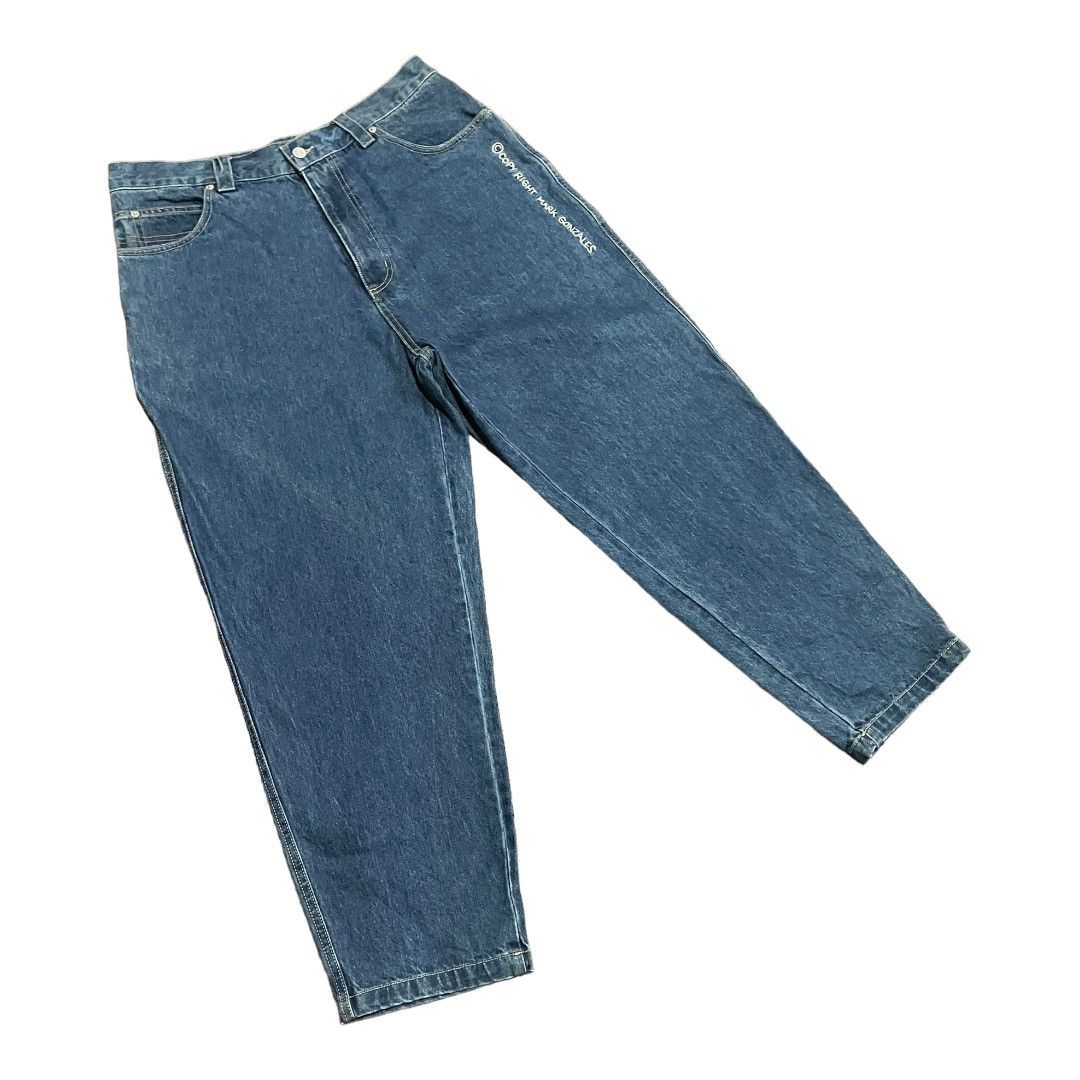 Girl Skateboards Rare🔥Mark Gonzales Vintage Denim Skate Baggy Jeans Size US 34 / EU 50 - 5 Thumbnail