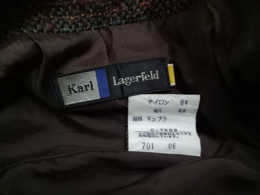 Karl Lagerfeld 💥Karl Lagerfeld Wool Brown Button Jacket Blazer Coat Rare Size 36S - 4 Thumbnail
