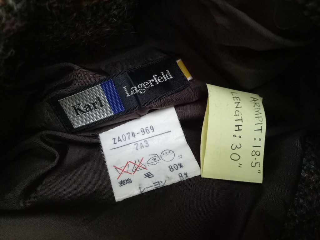 Karl Lagerfeld 💥Karl Lagerfeld Wool Brown Button Jacket Blazer Coat Rare Size 36S - 5 Thumbnail