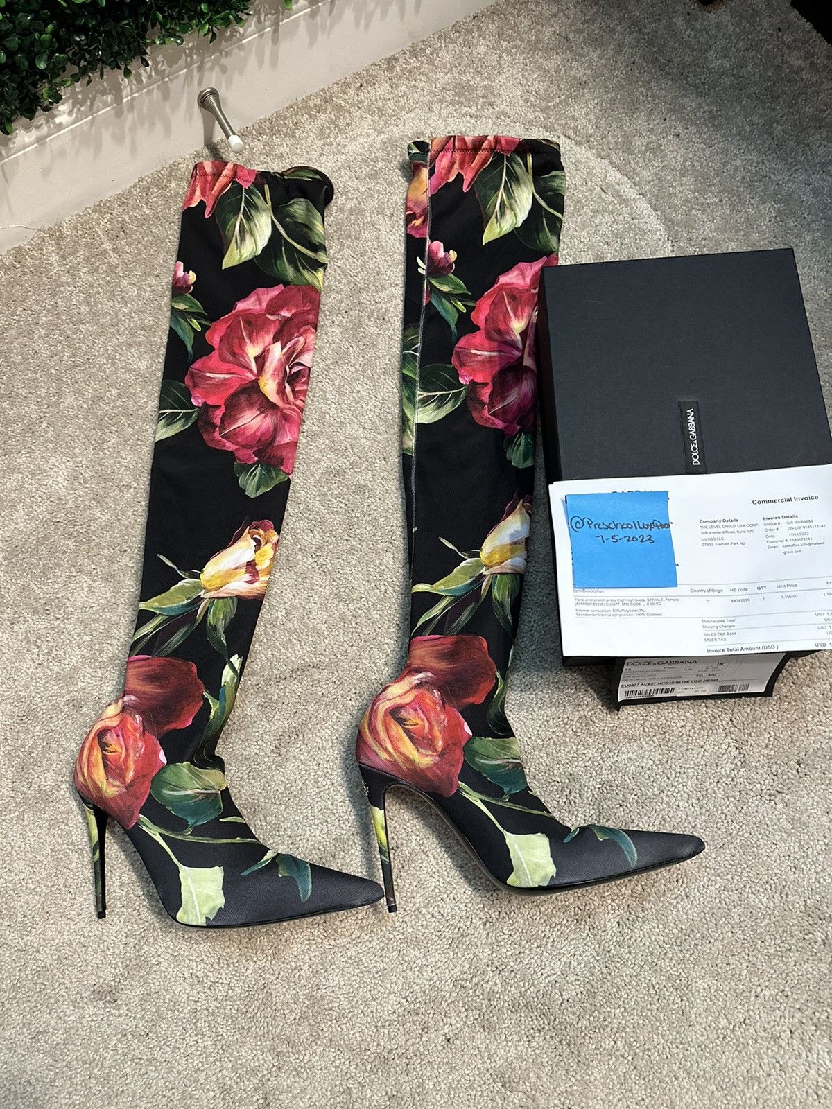 Dolce & Gabbana Dolce & Gabbana Floral Boots Size US 10.5 / IT 40.5 - 6 Thumbnail